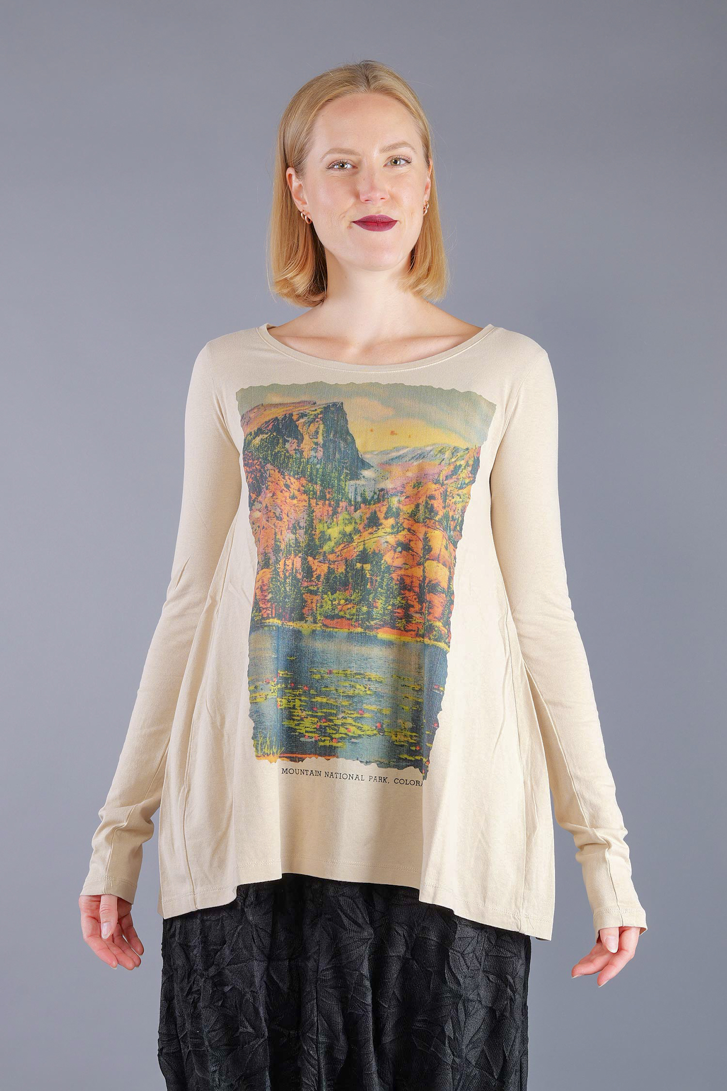 Longsleeve with print - Mountain print - 2263390502