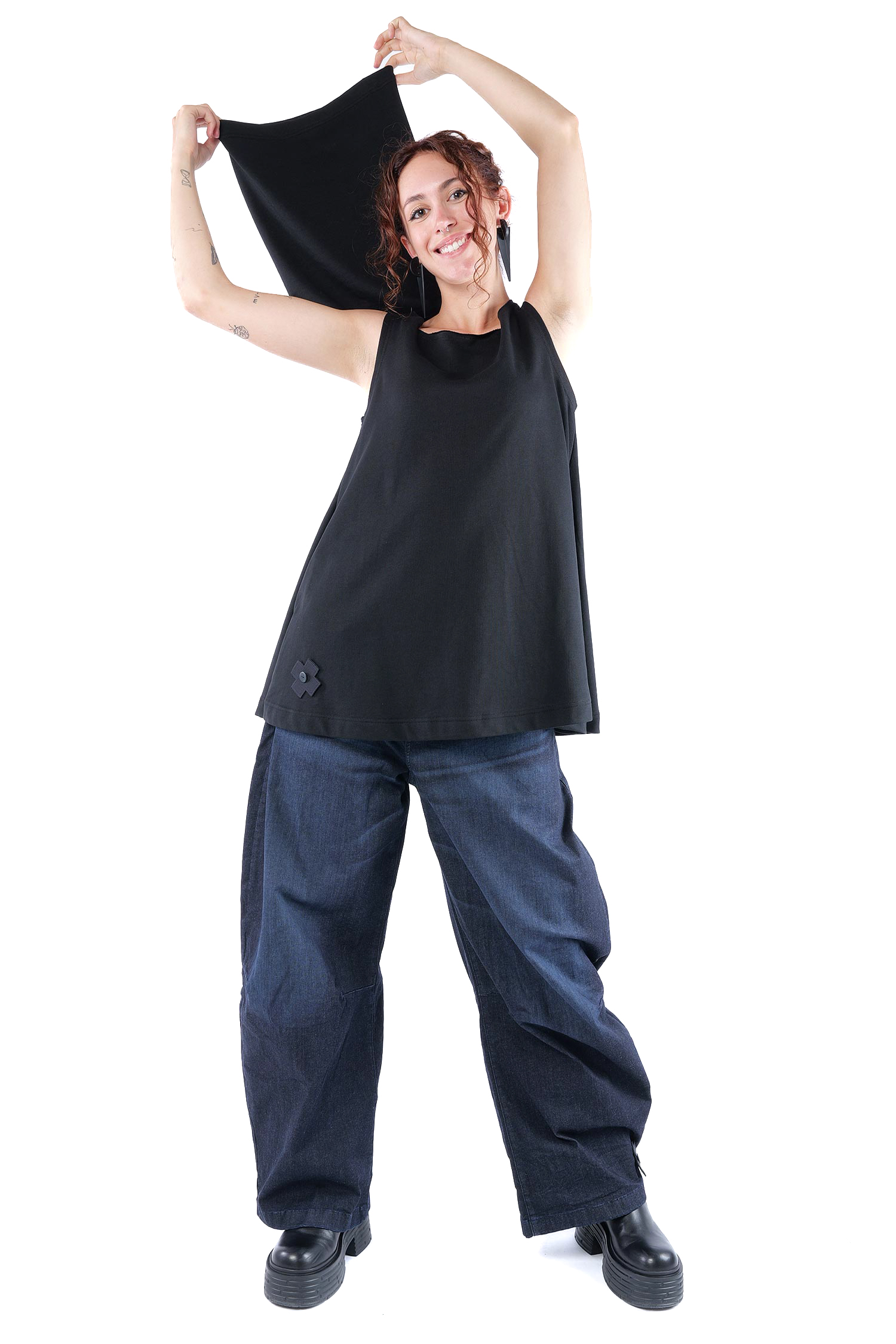 Wandelbares Top - Schwarz - 2123