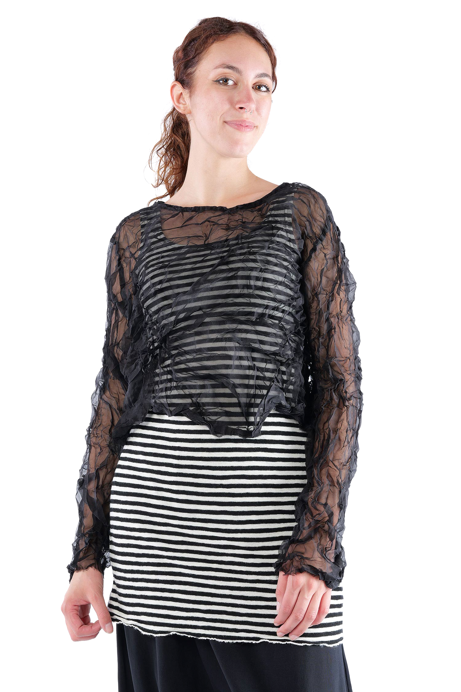 Silk pullover - Black - Raumrein