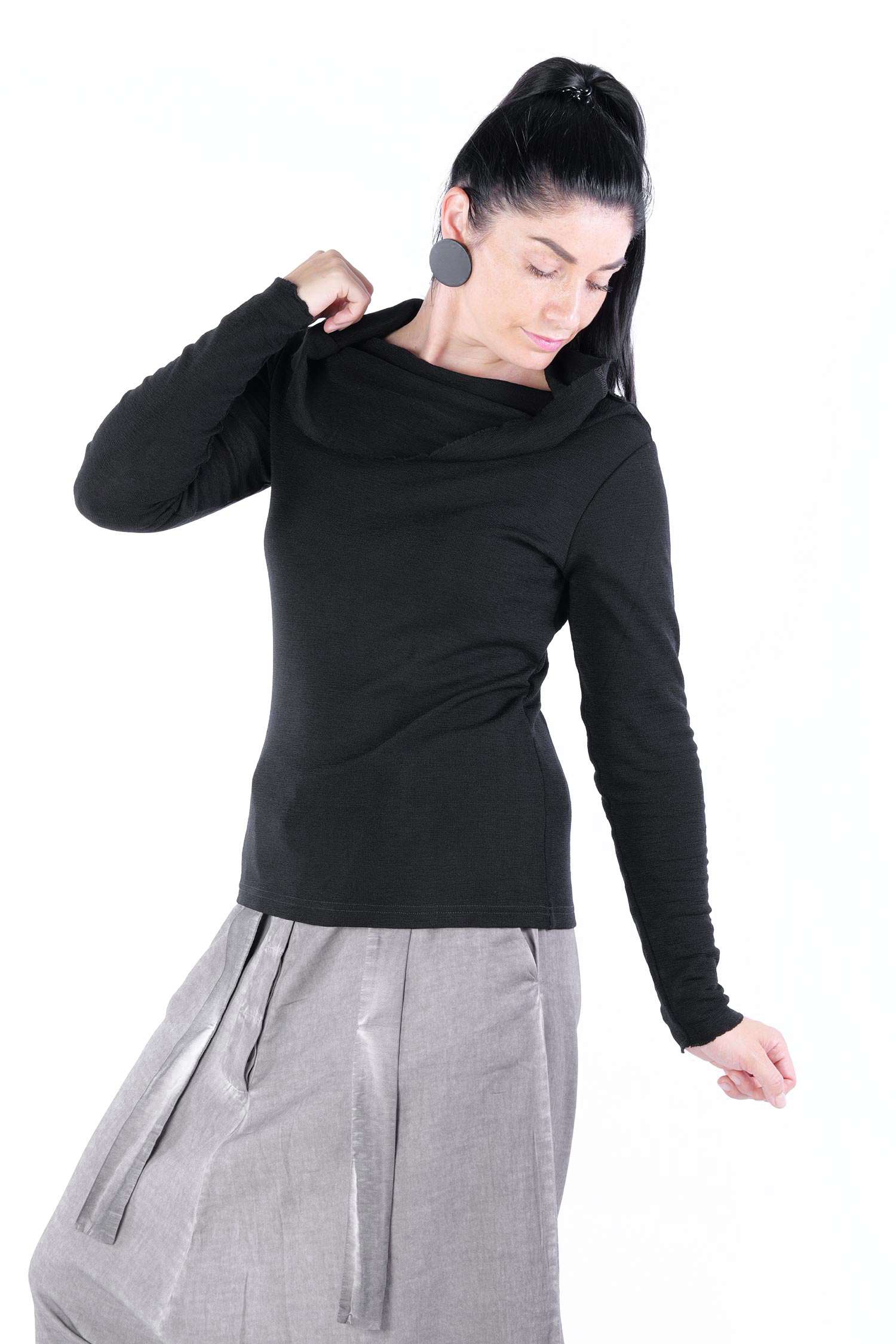 Merino Pullover - Schwarz - 4052