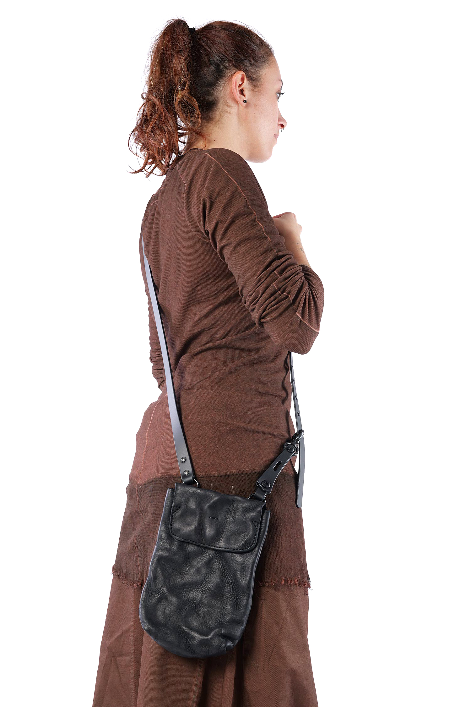 Kleine Ledertasche - schwarz - Miro
