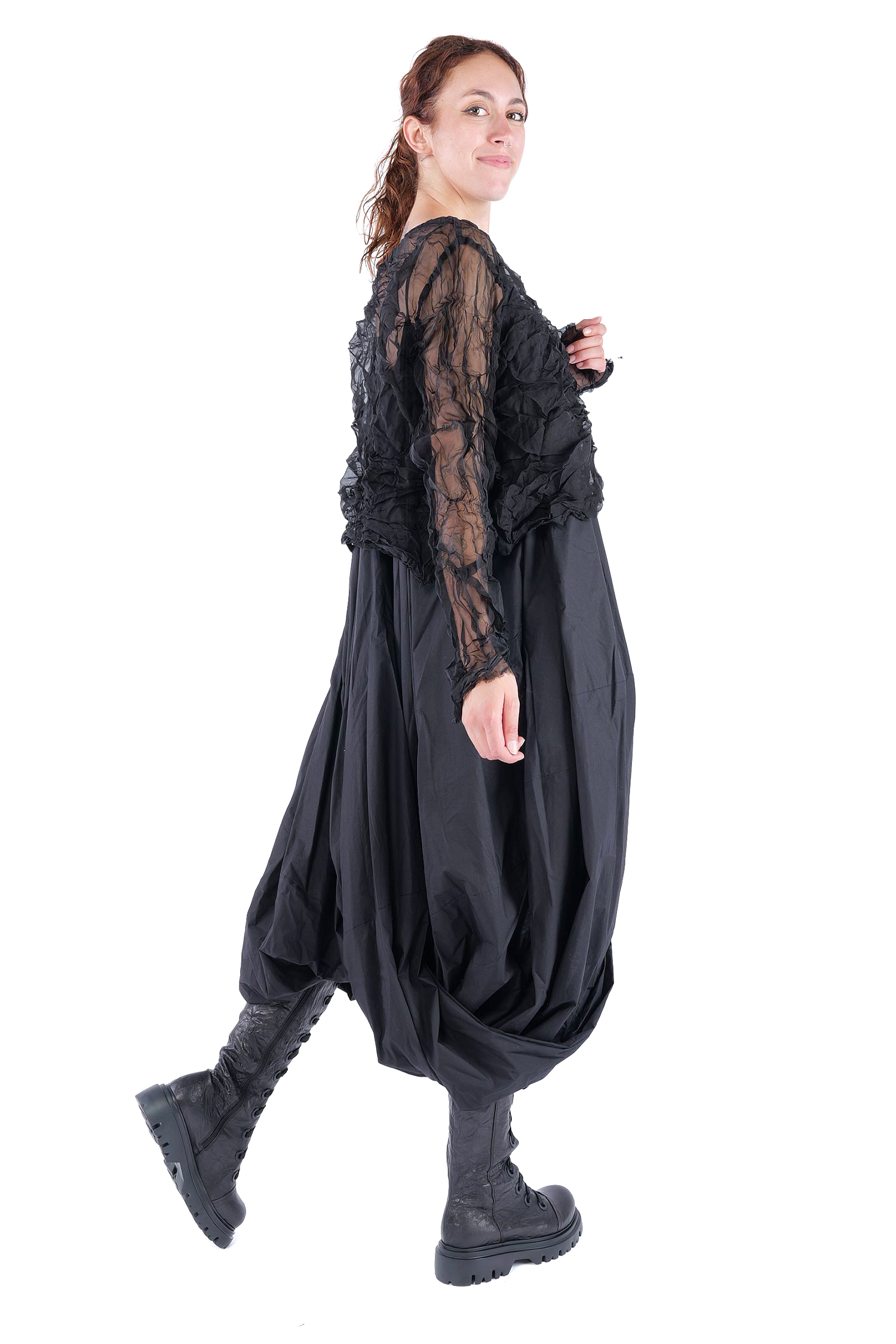 Silk pullover - Black - Raumrein
