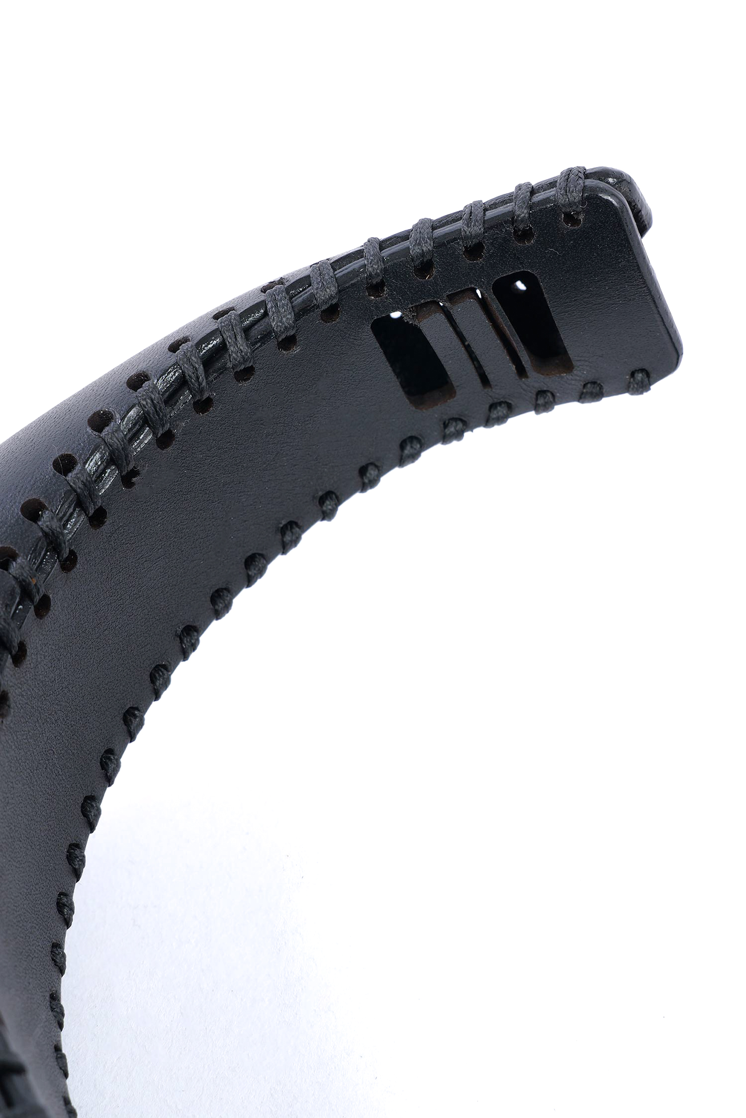 Leather necklace - black - NE17
