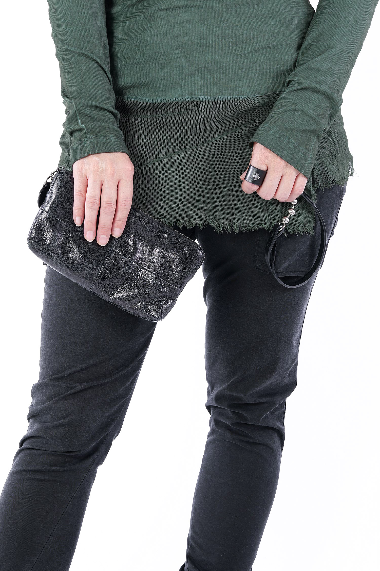 Shoulder Bag / Clutch - Metallic Deep Tar - IVIET ed.3