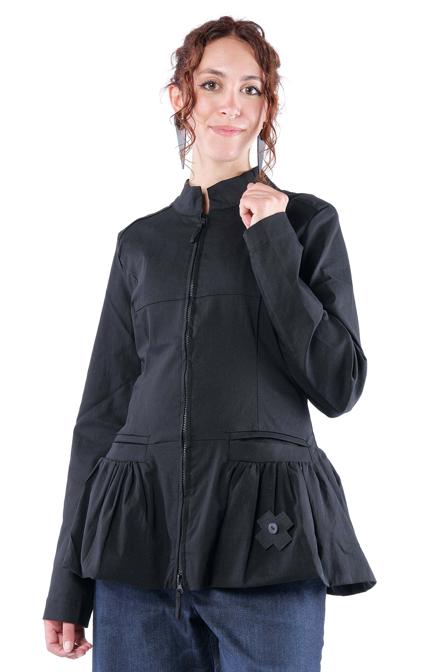 Stretch-Blazerjacke - Schwarz - 8074