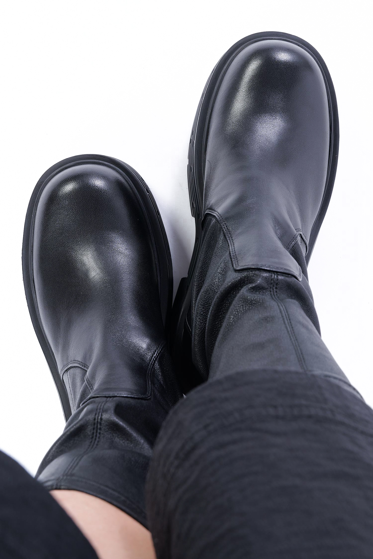 Stretch Stiefelette - Schwarz - Lignes Stretch