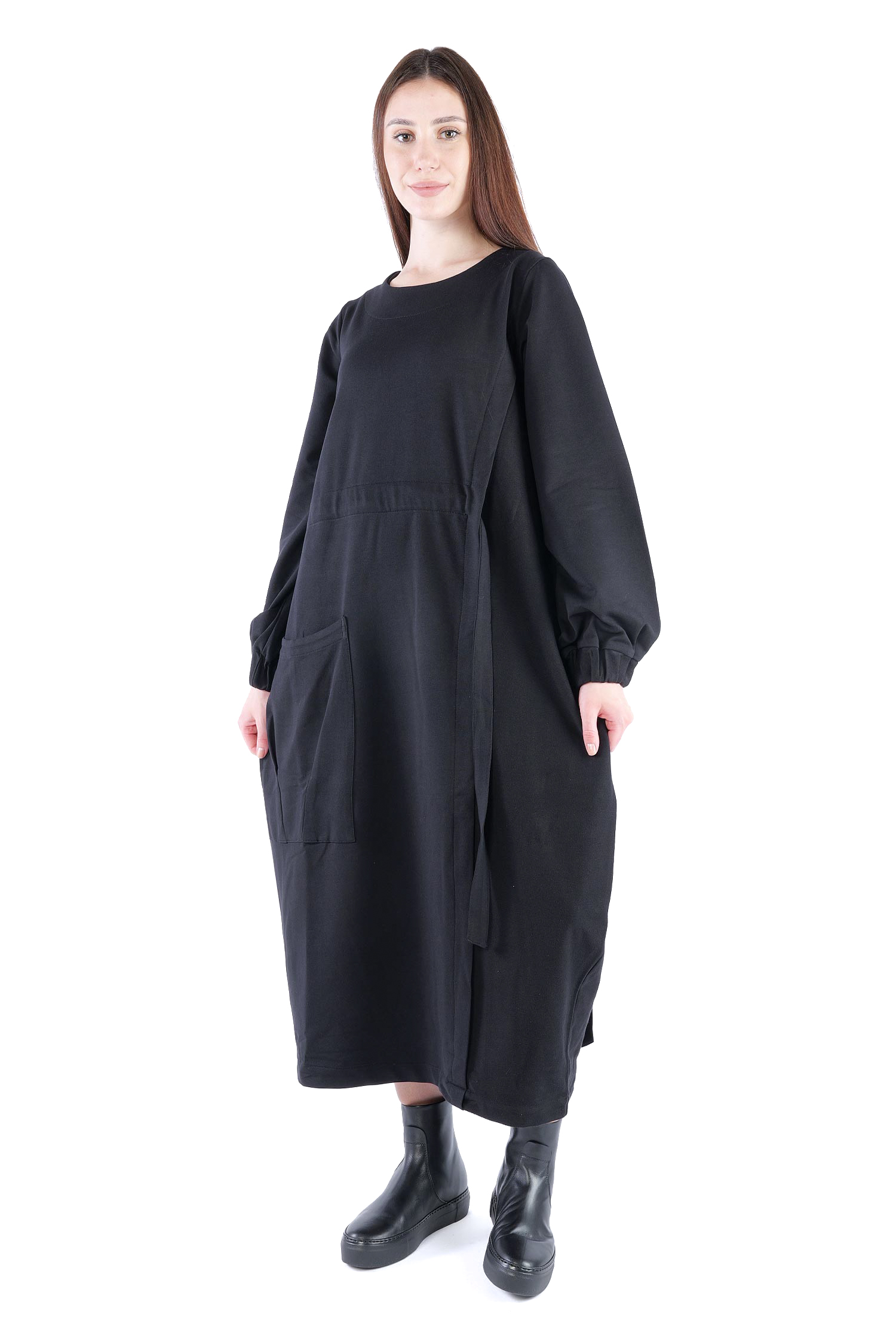 Asymmetrisches Kleid - Schwarz - 26.2-KHF108