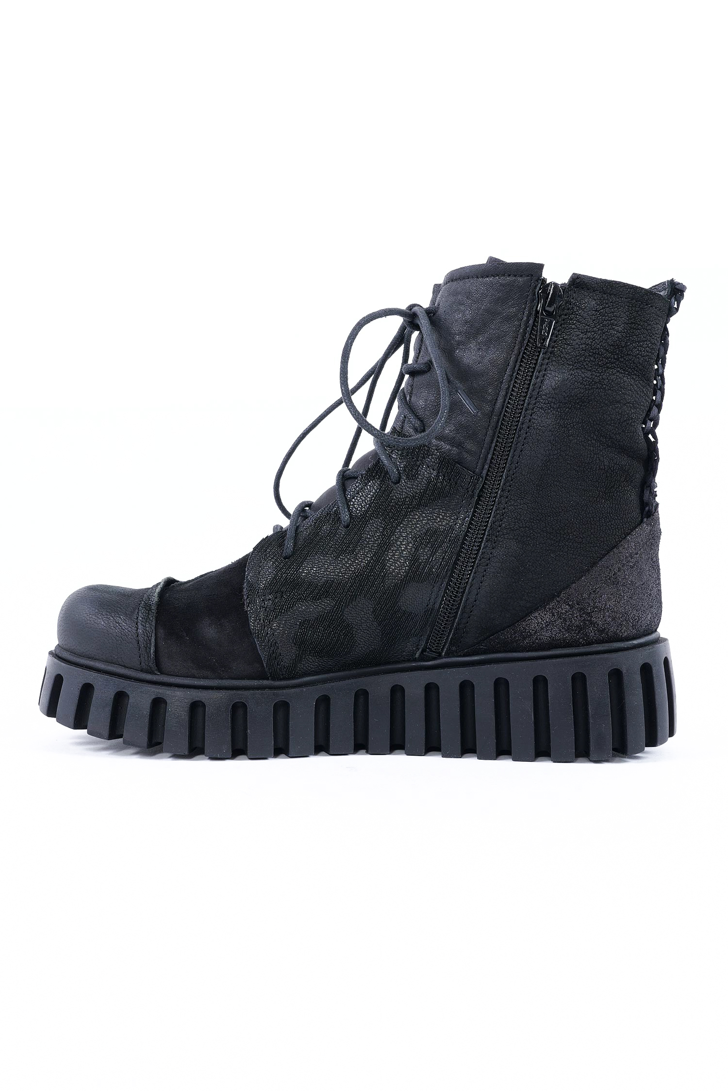 Patchwork Boots - Schwarz - Anastasia
