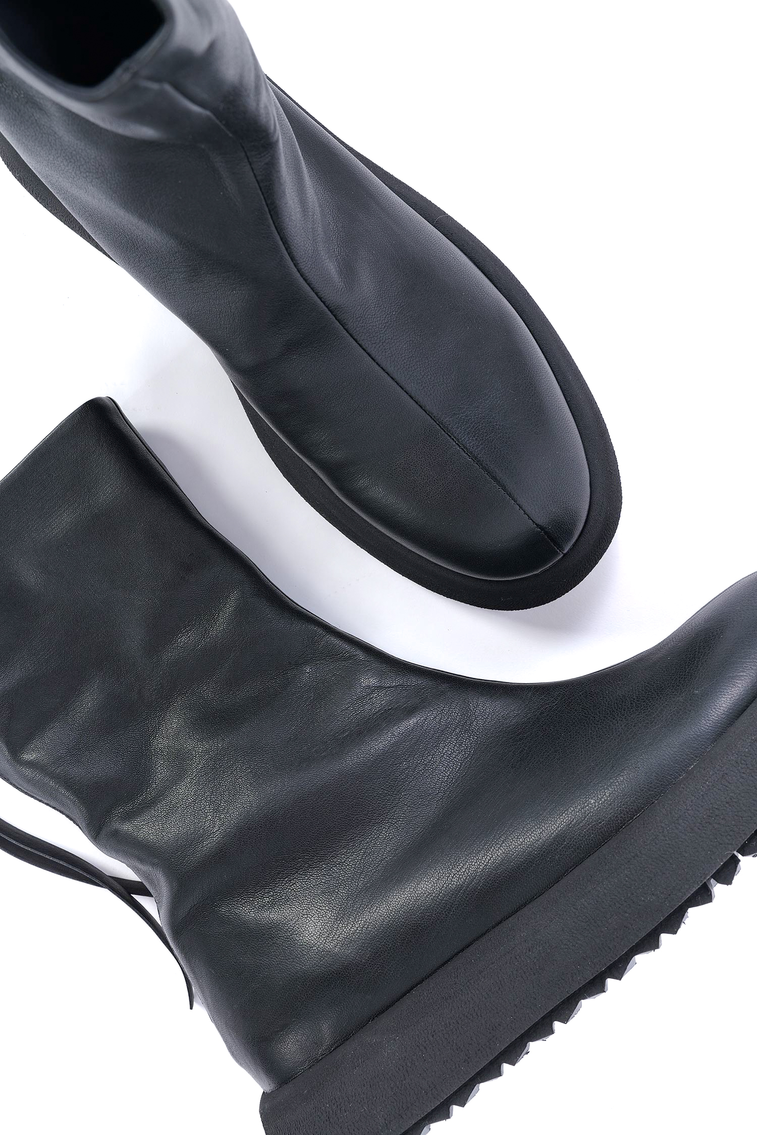 Plateau Lederstiefel - Schwarz - Milestone