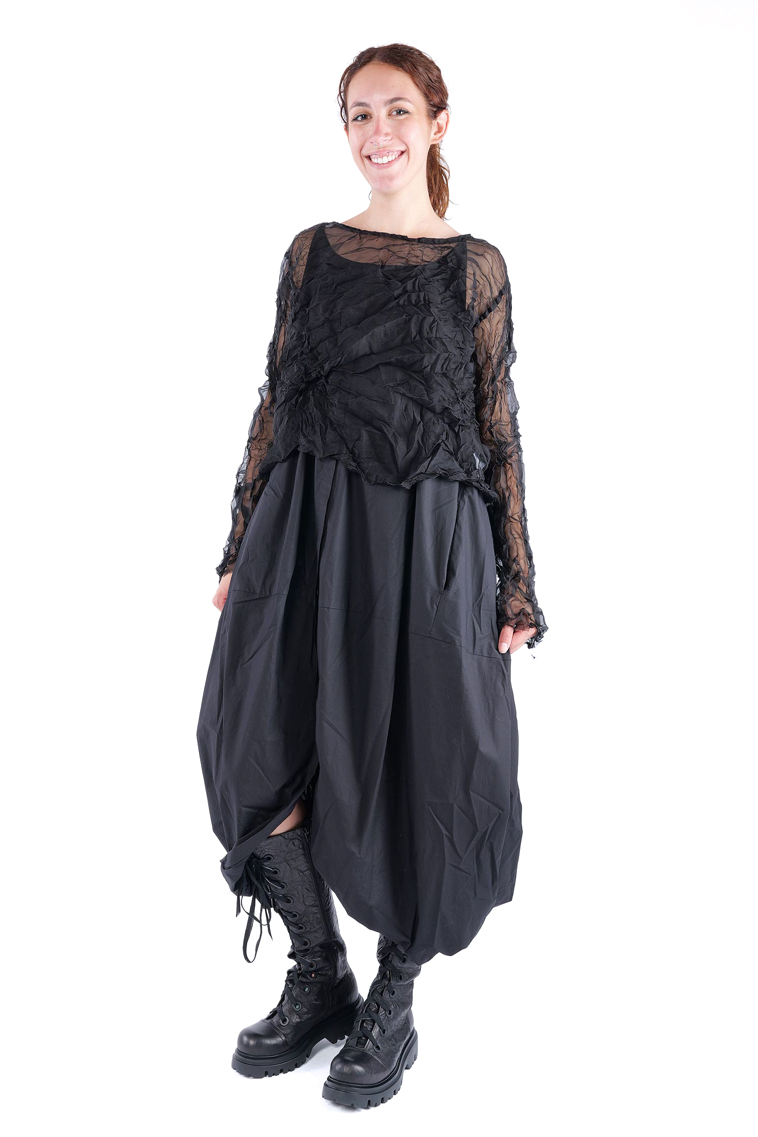 Silk pullover - Black - Raumrein