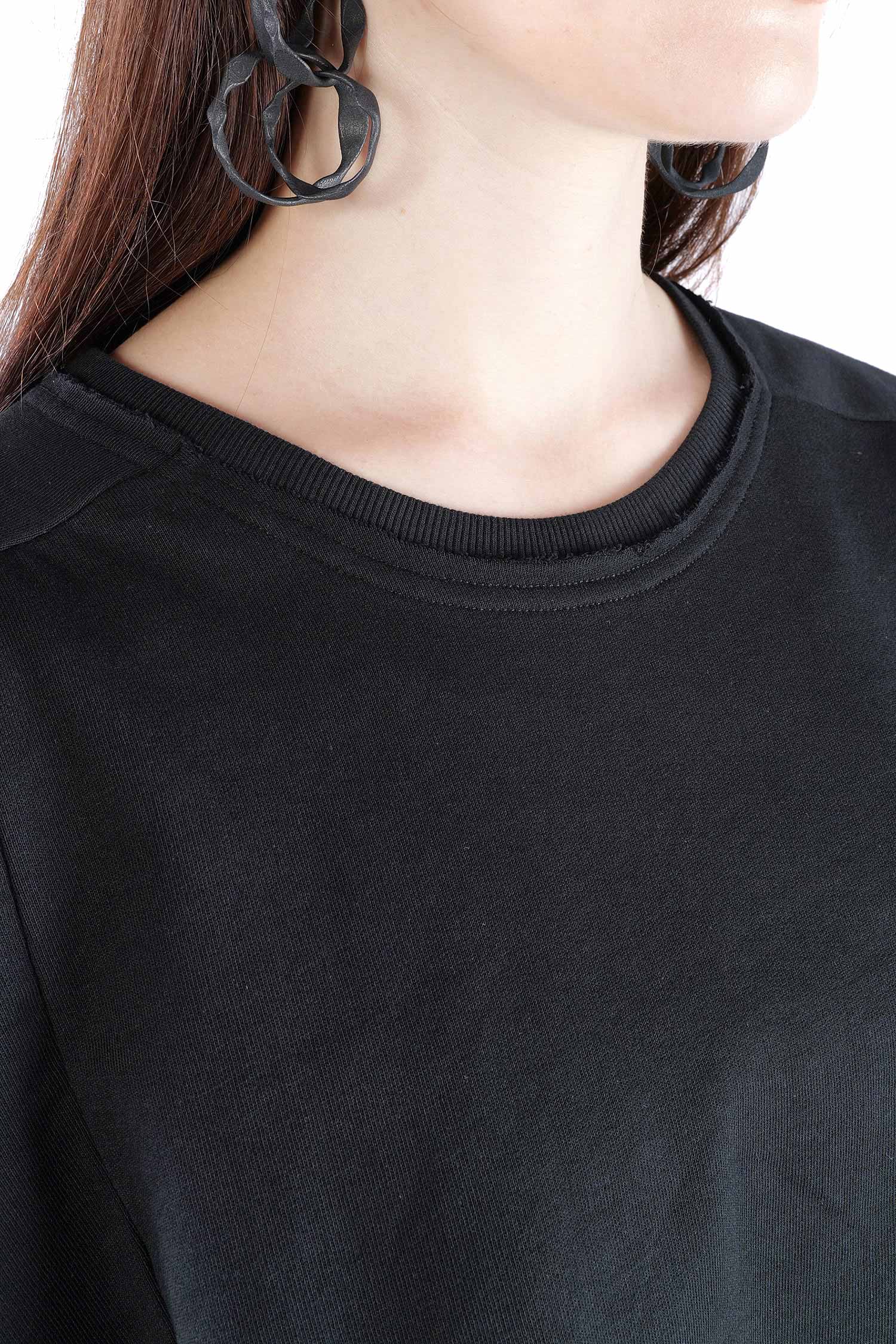 Kurzer Sweatpullover - Black print - 2137