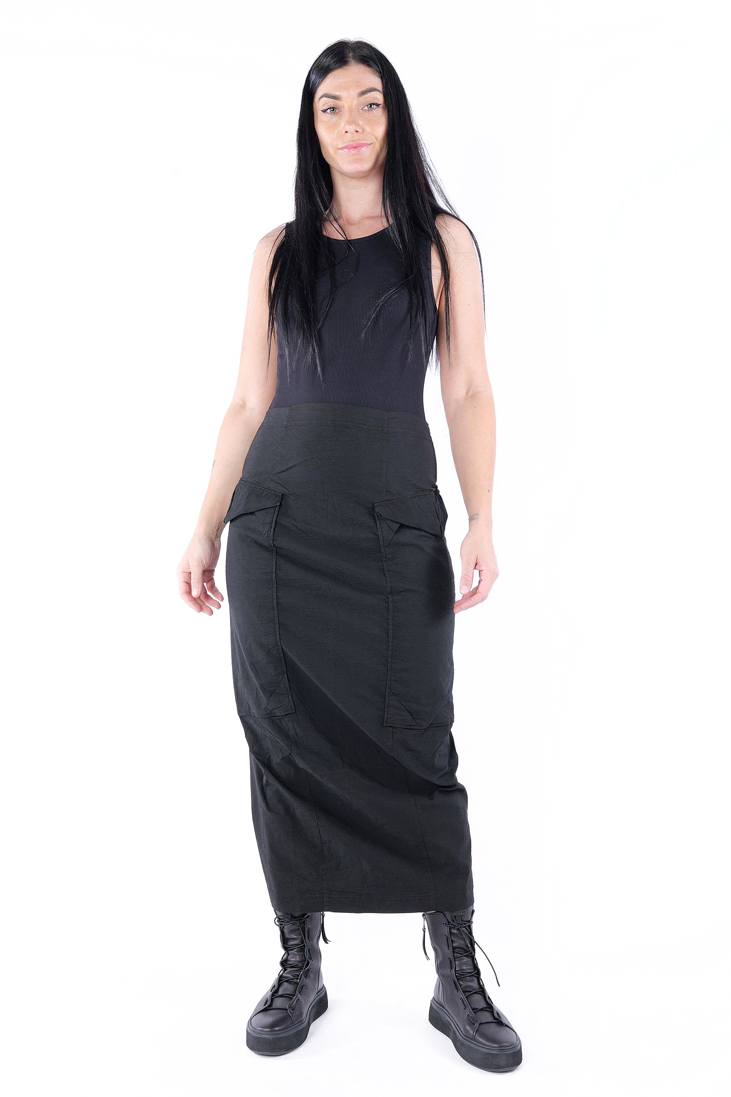 Schmaler Stretchrock - Schwarz - 2252240308