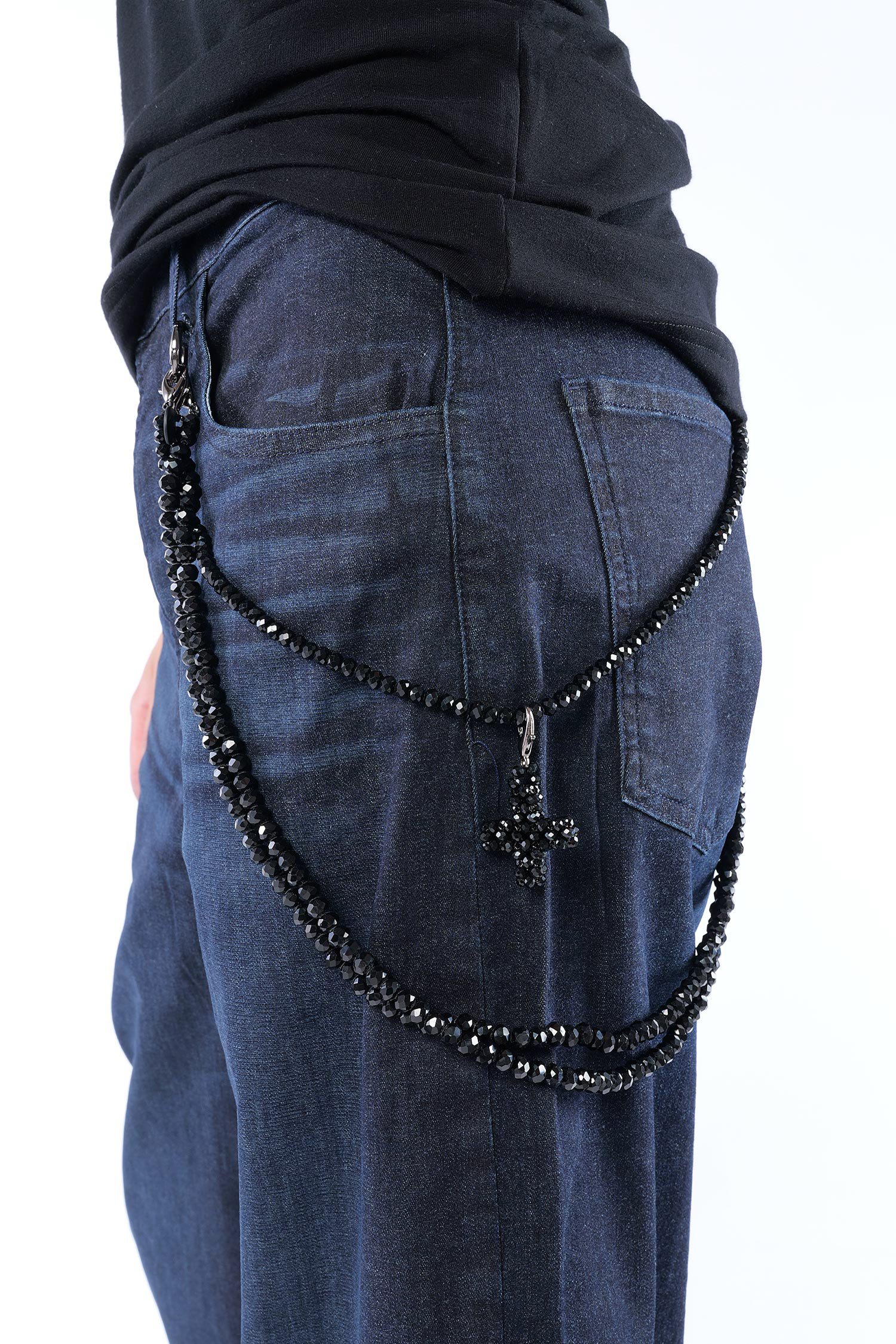 Glasperlenkette - Schwarz - 1527