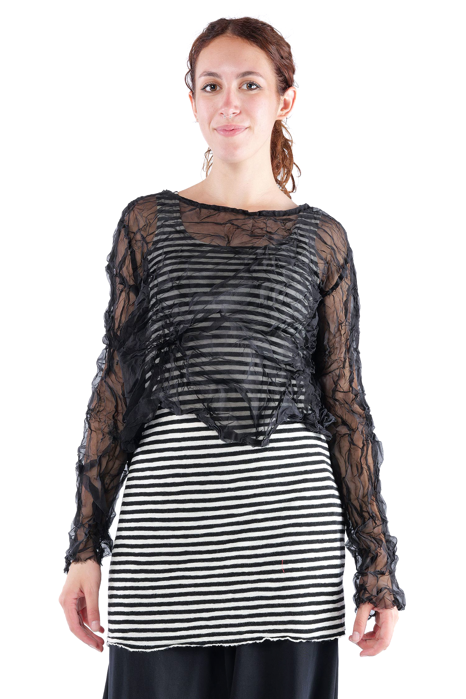 Silk pullover - Black - Raumrein