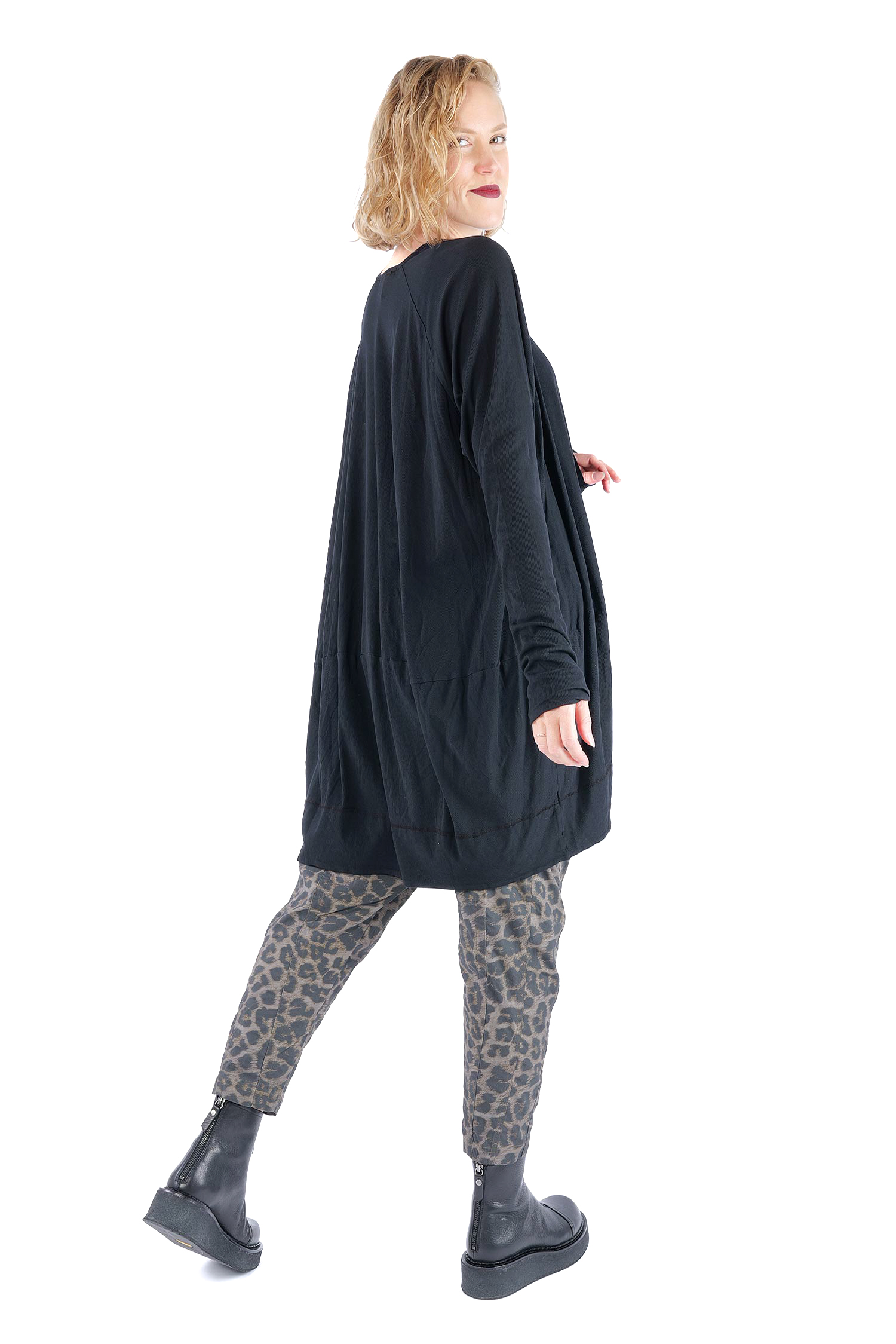 Oversize Tunika - Schwarz - 2261140515
