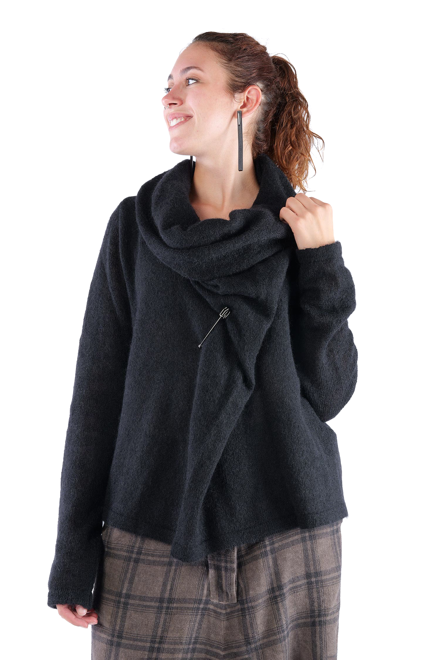 Feinstrick Pullover - Schwarz - Samarit