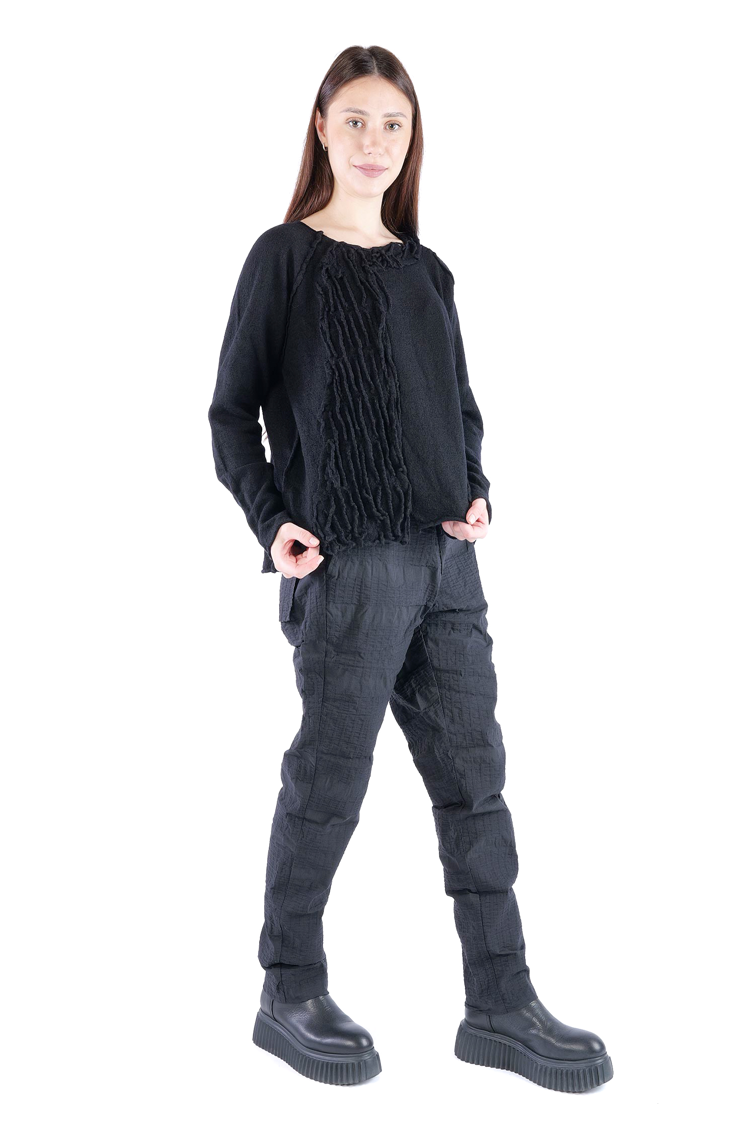 Oversize Wollpullover - Schwarz - 2262680707
