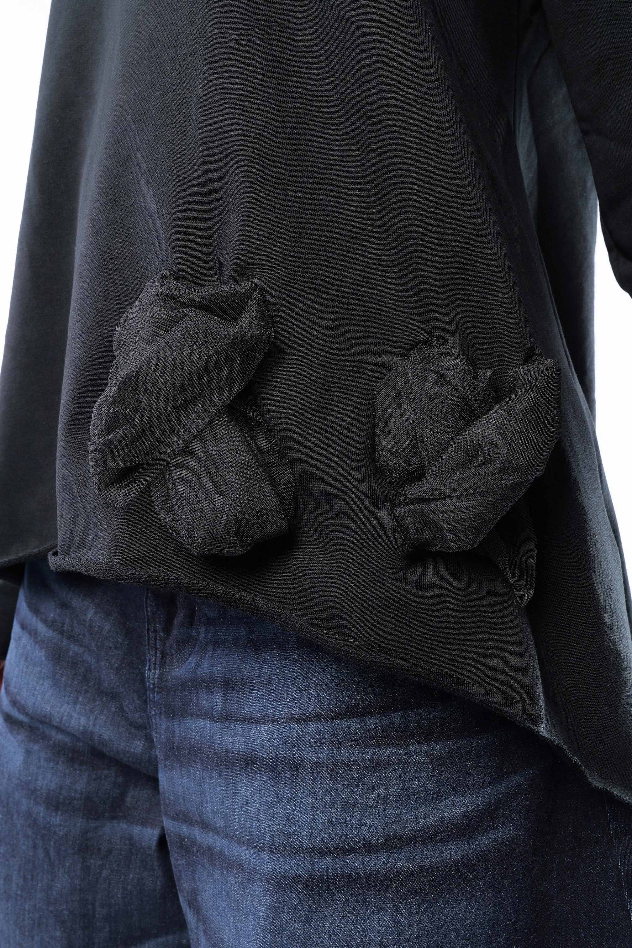 A-Linien Pullover - Schwarz - 2126