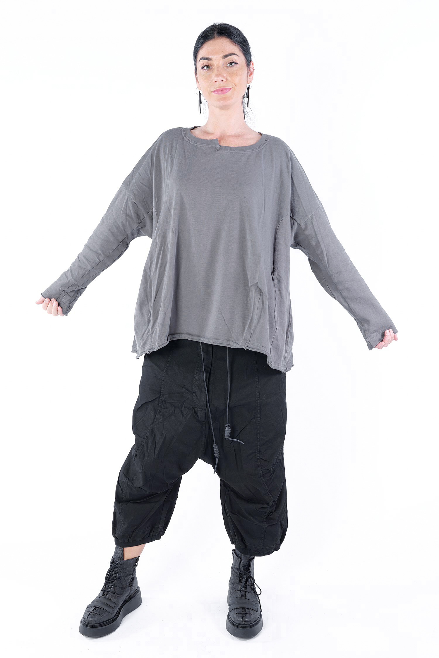 Oversize Sweatpullover - Dark grey - 2253290523