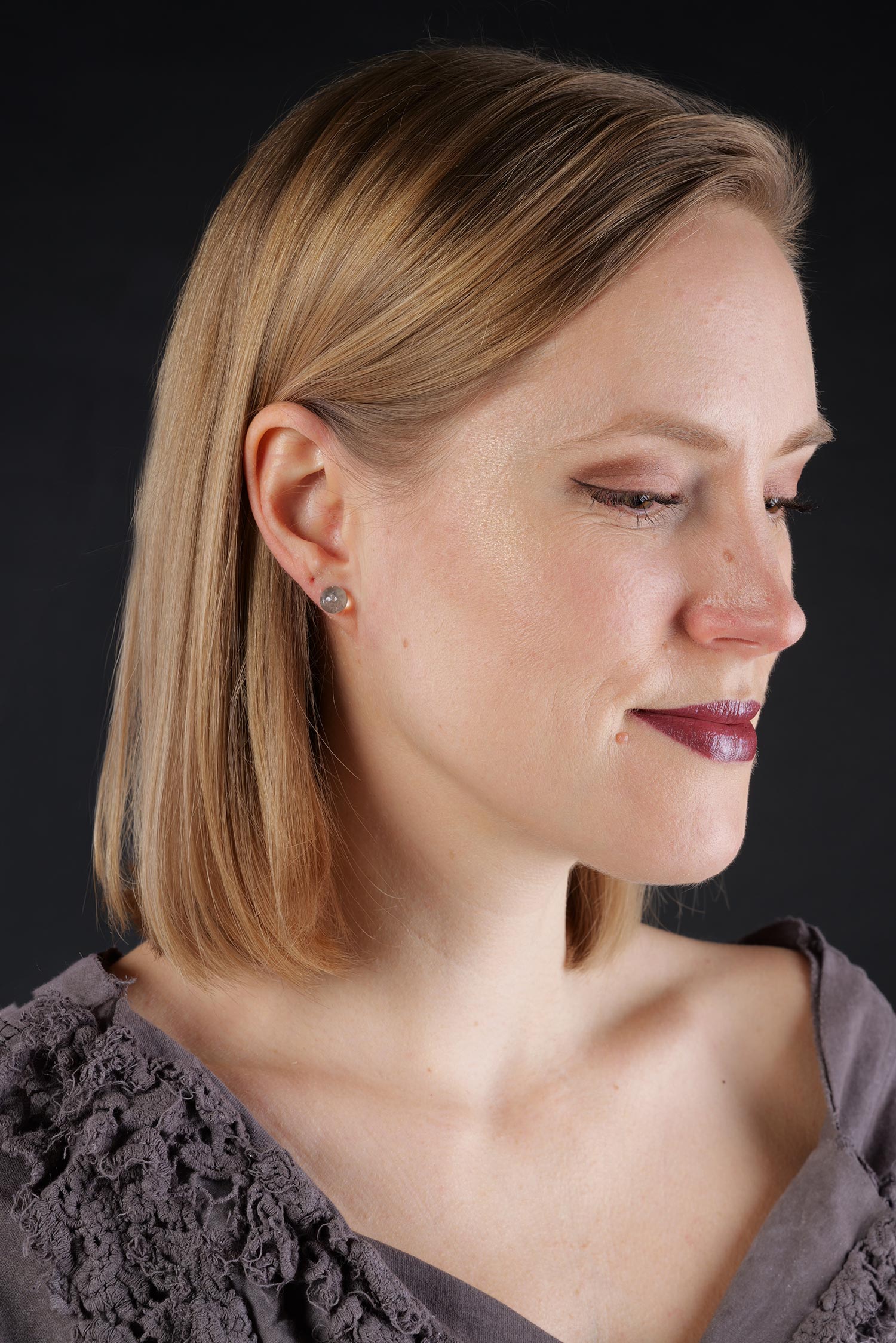 Bergkristall Ohrstecker 8mm