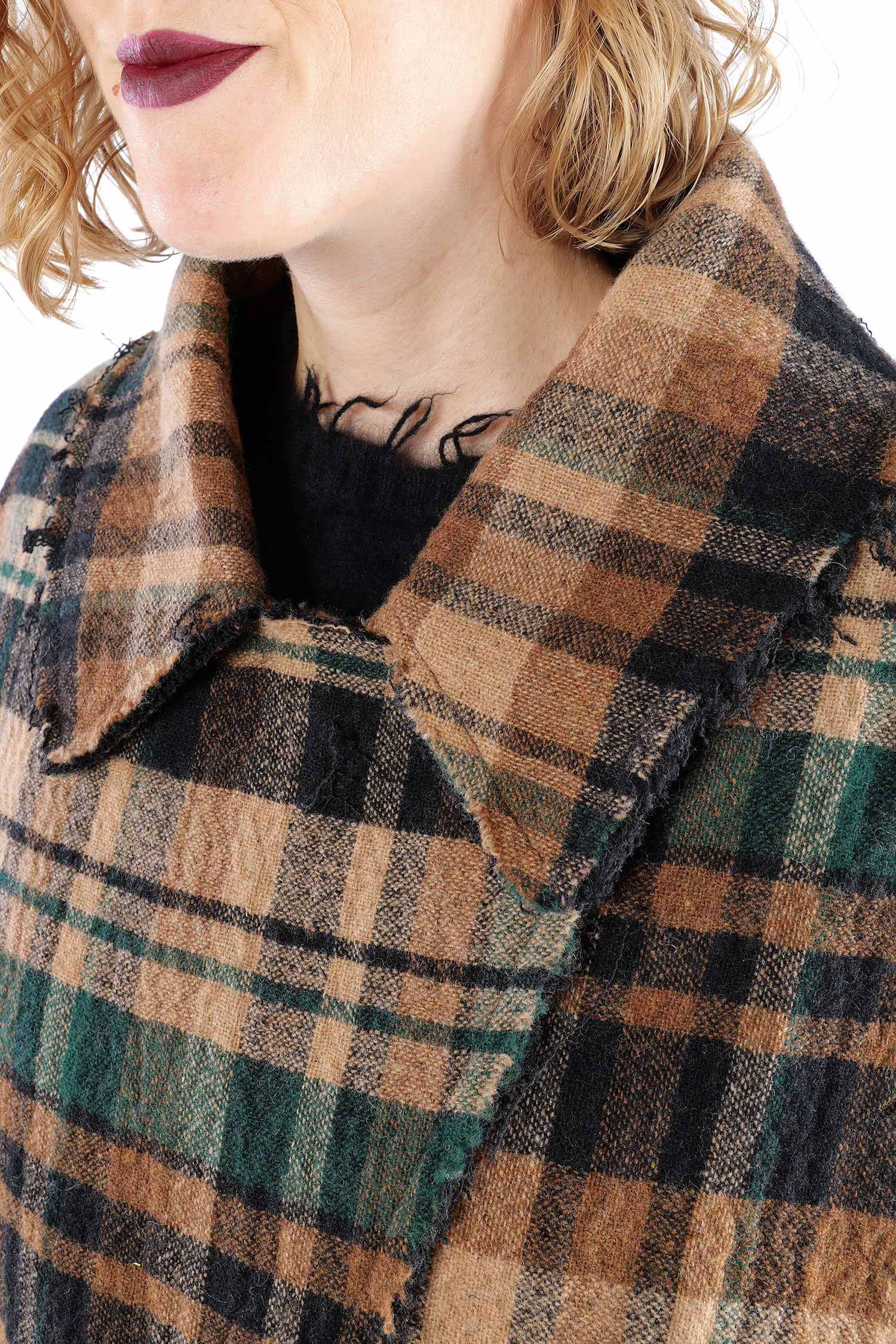 Fransige Winterjacke - Forest check - 2263281102