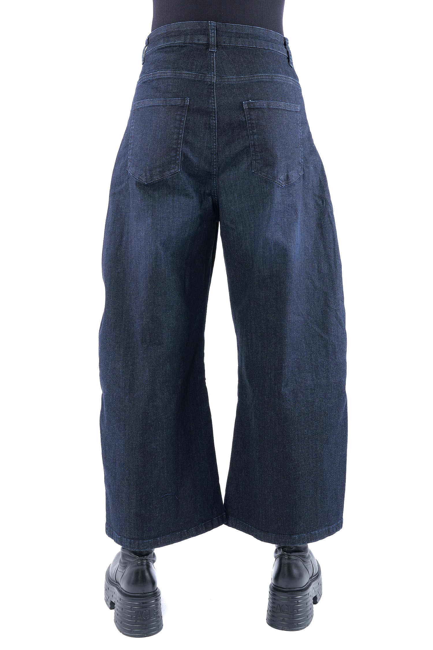 Weite Stretch-Jeans - Darkblue - 10020
