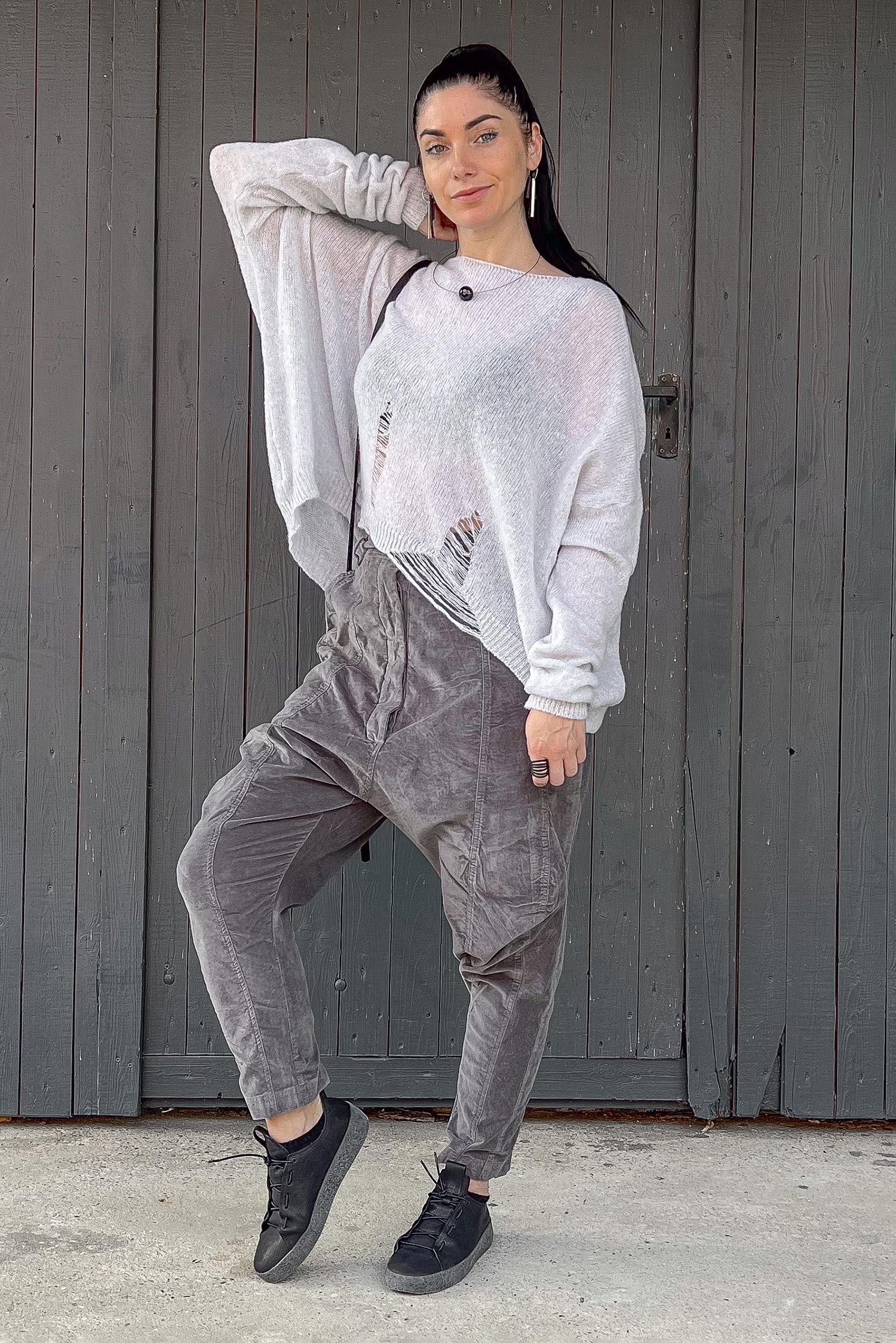 Grobstrick Pullover - Cloudy Gray - I26.3878