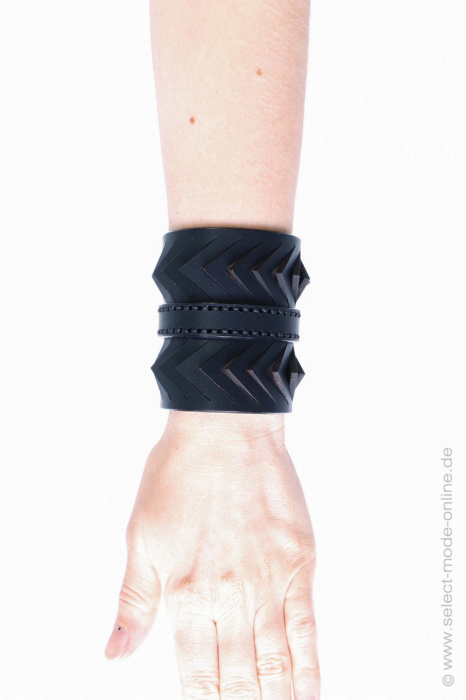 Leder Armband - schwarz - C05