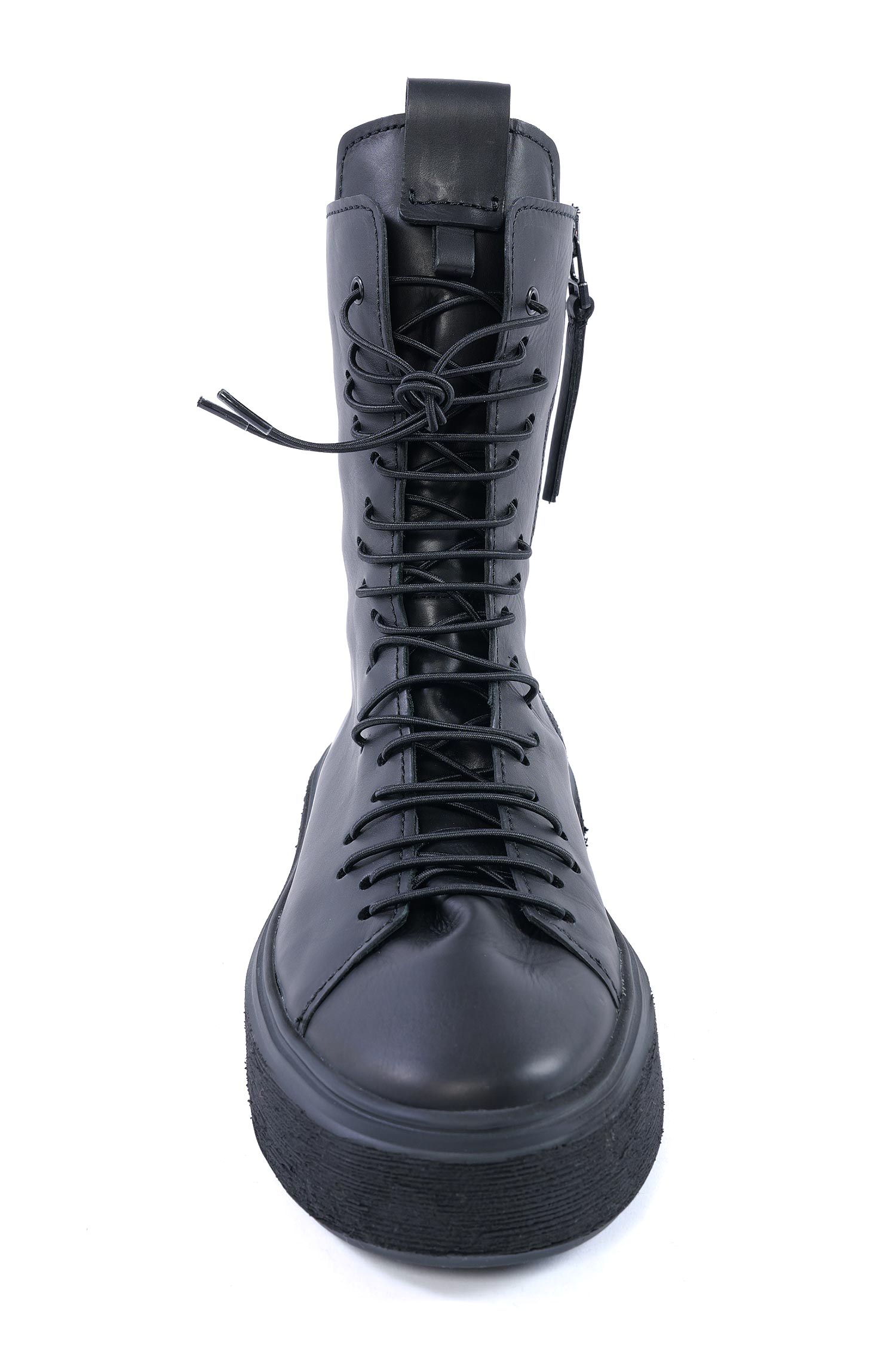 High-top leather sneakers - Black - 907108