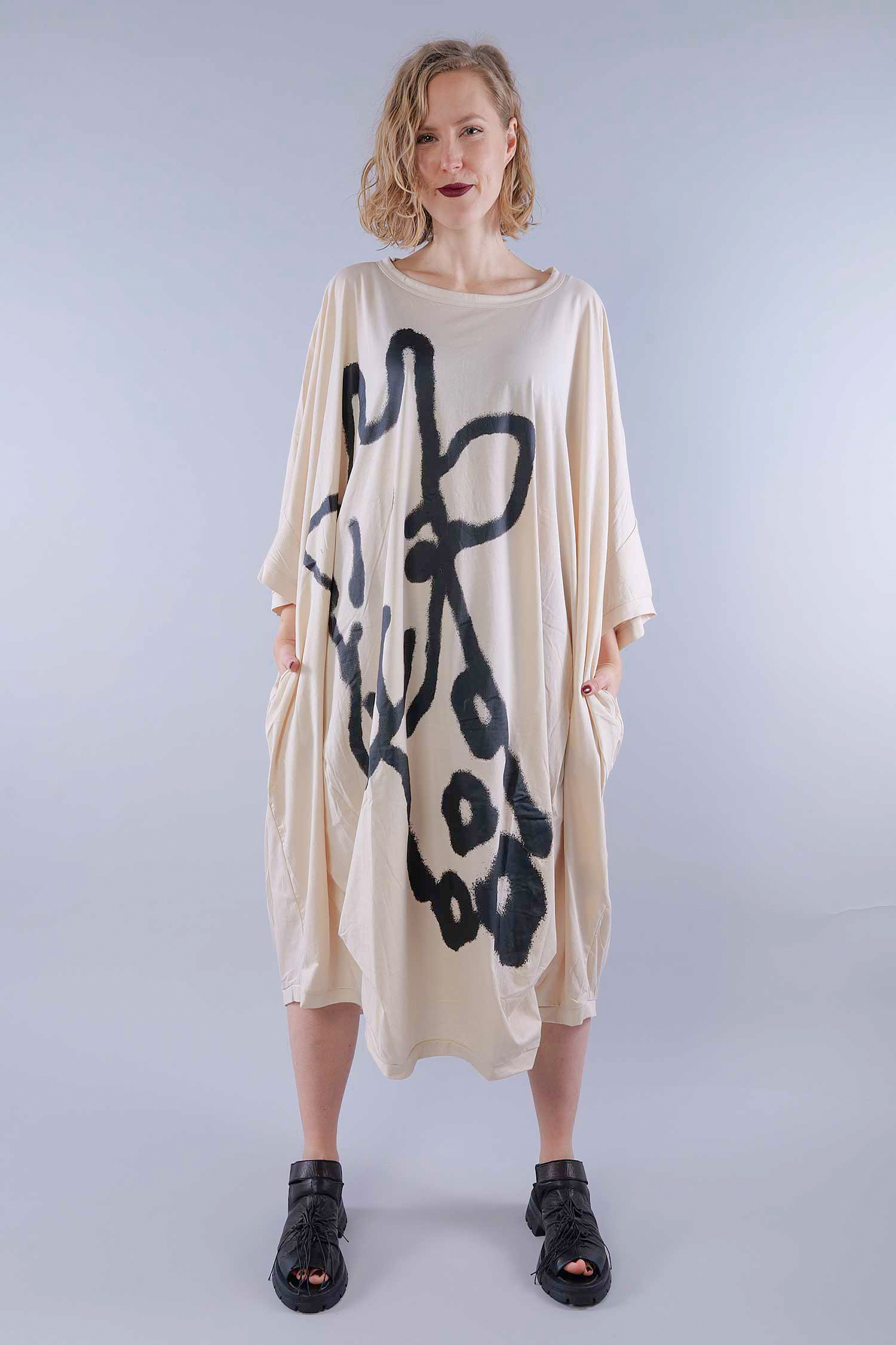 Tunic with giraffe print - Marshmallow print - 1261300903