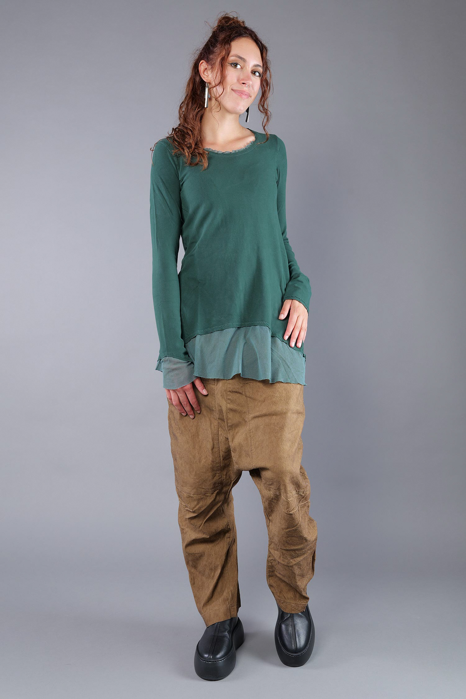 Longsleeve mit Tüll - Forest - 2263510501