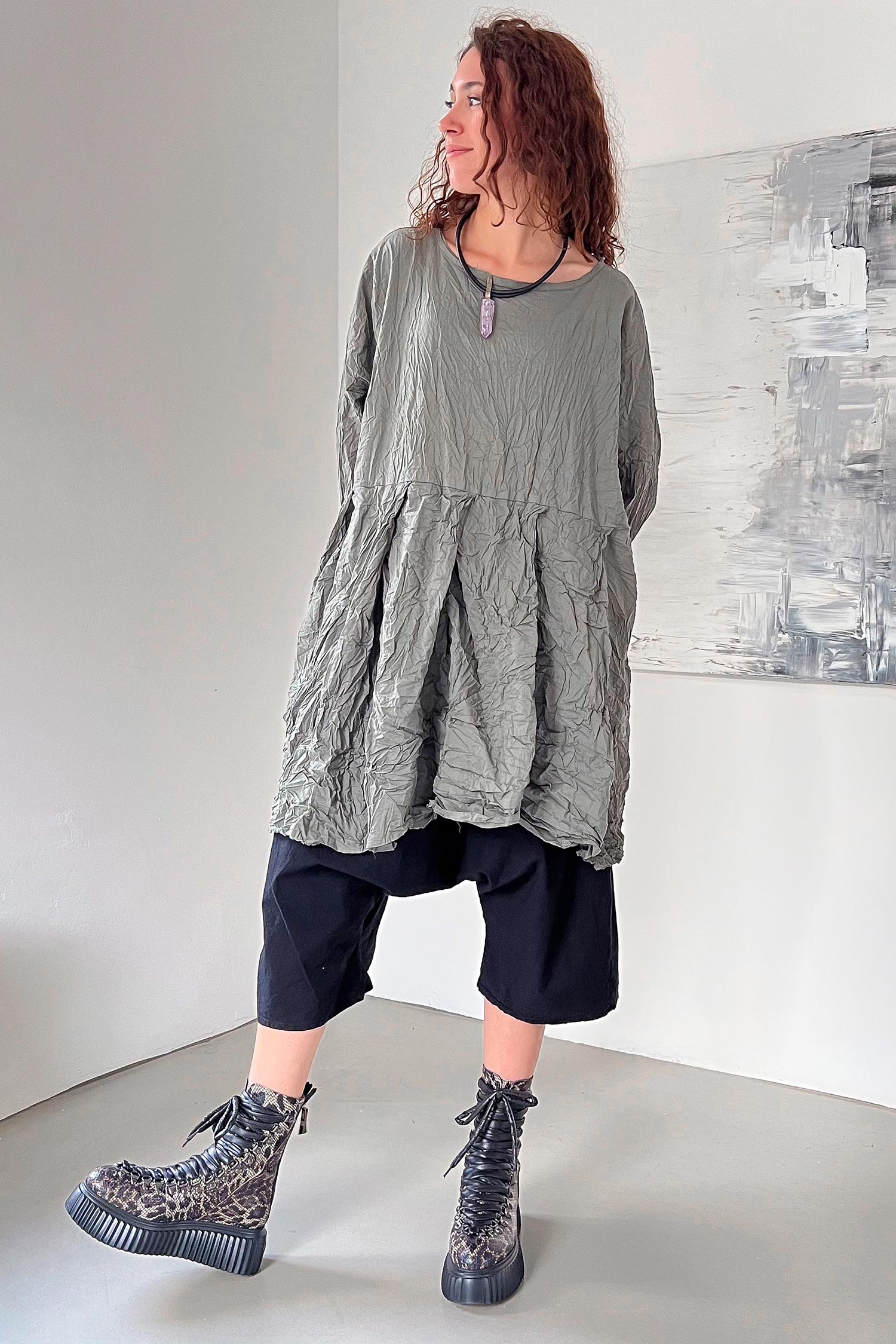 Crinkled tunic - Mimos - Slowgold