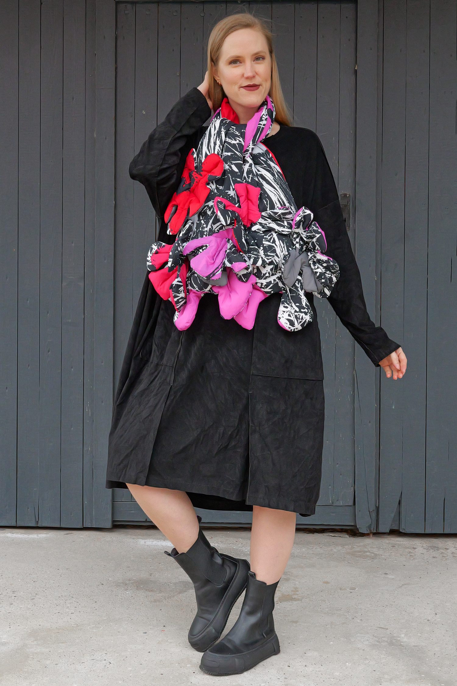 Schal mit Blüten - Multicolor - 2253211405