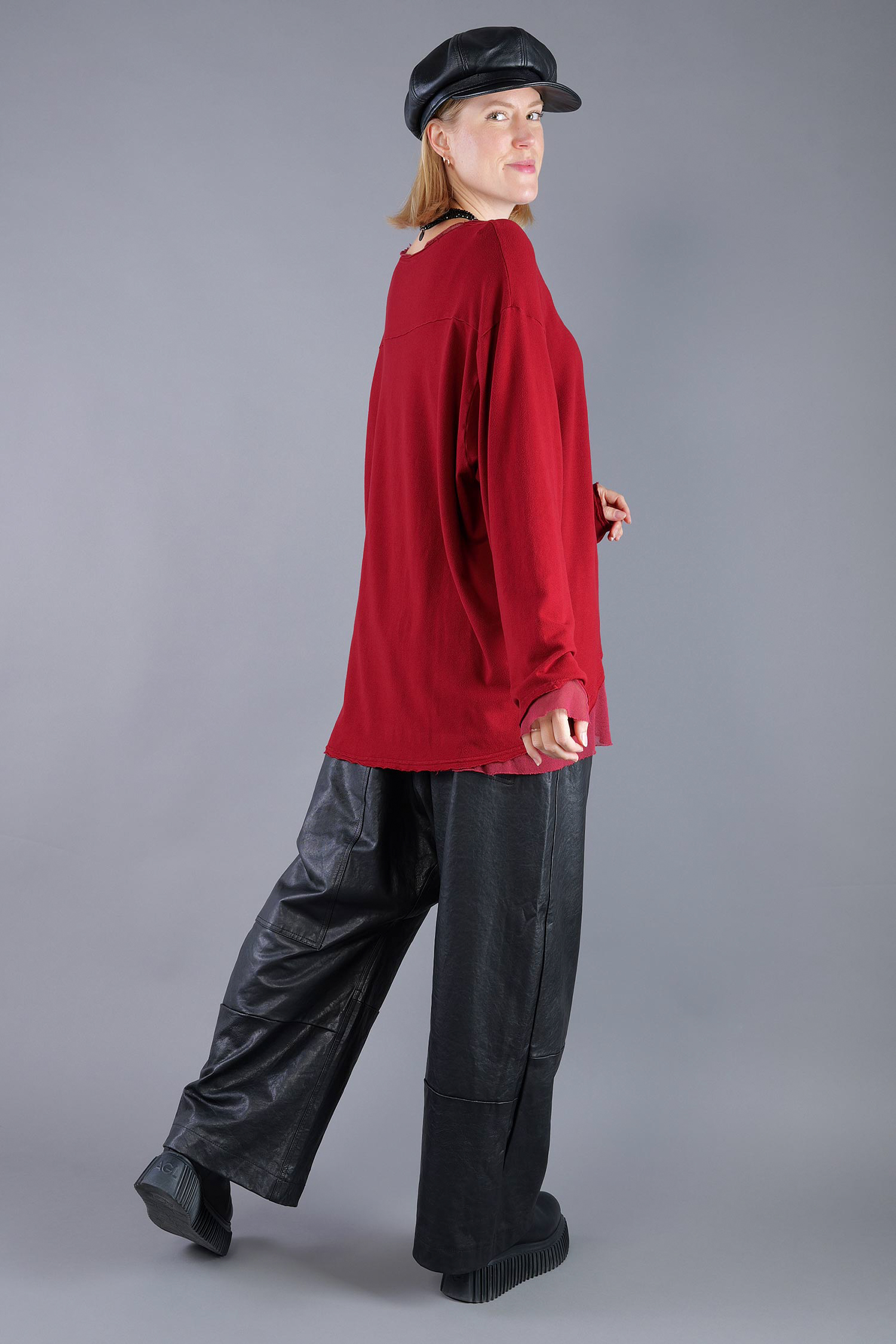 Shirt mit Tüll - Lava - 2263510502