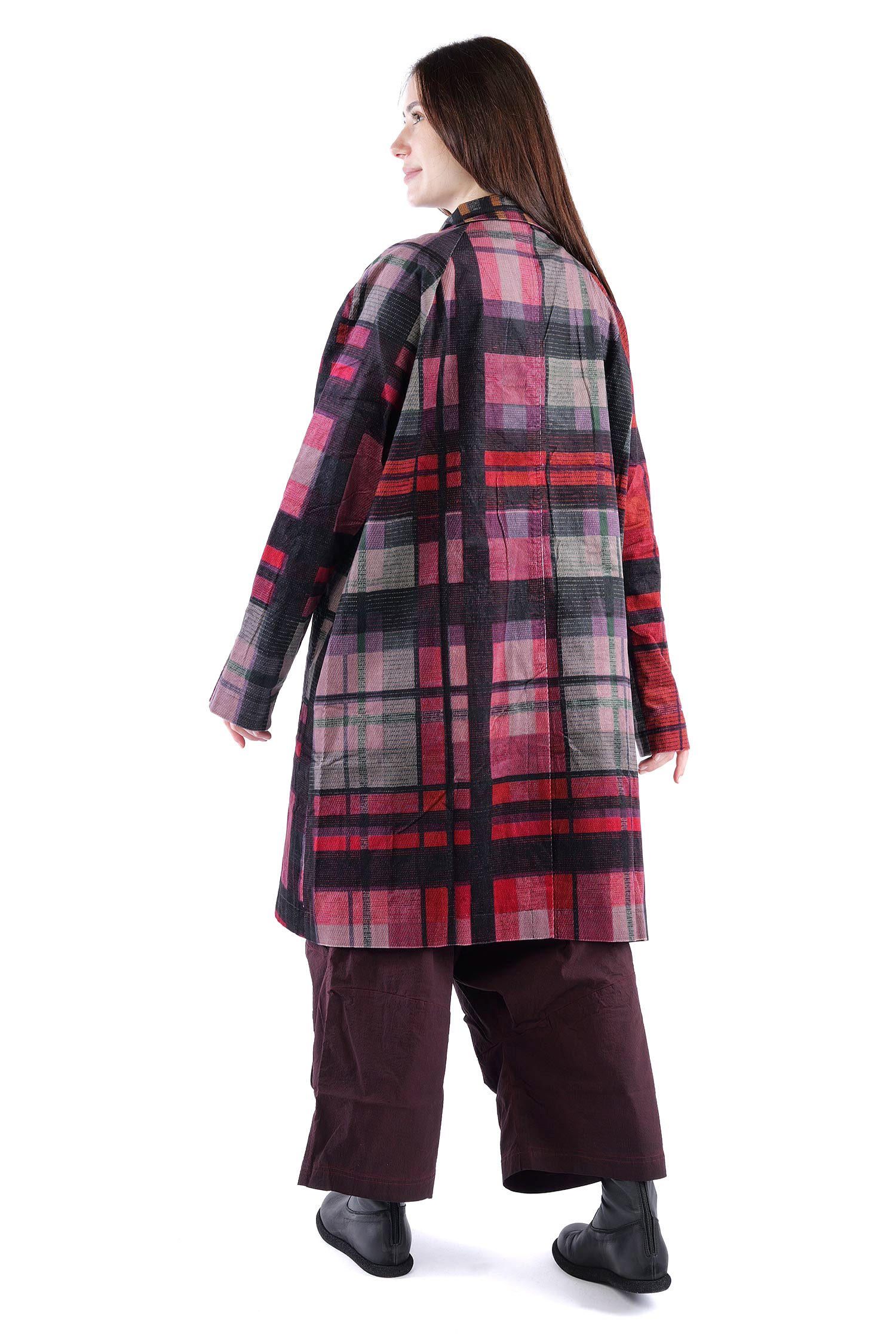 Babycord coat - Check multicolor - 2263231202