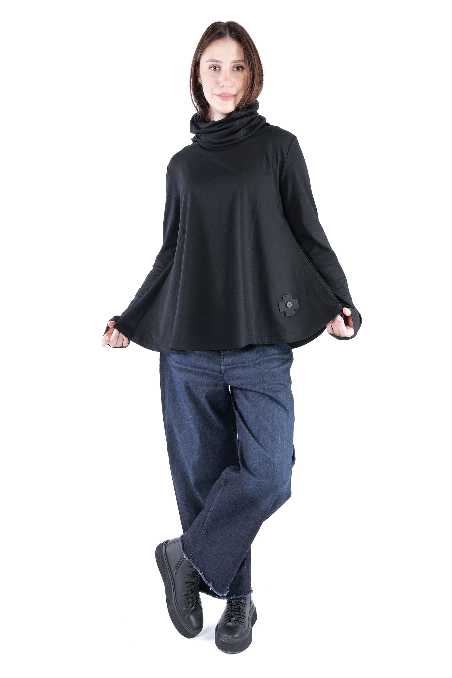 Wandelbarer Pullover - Schwarz - 5093