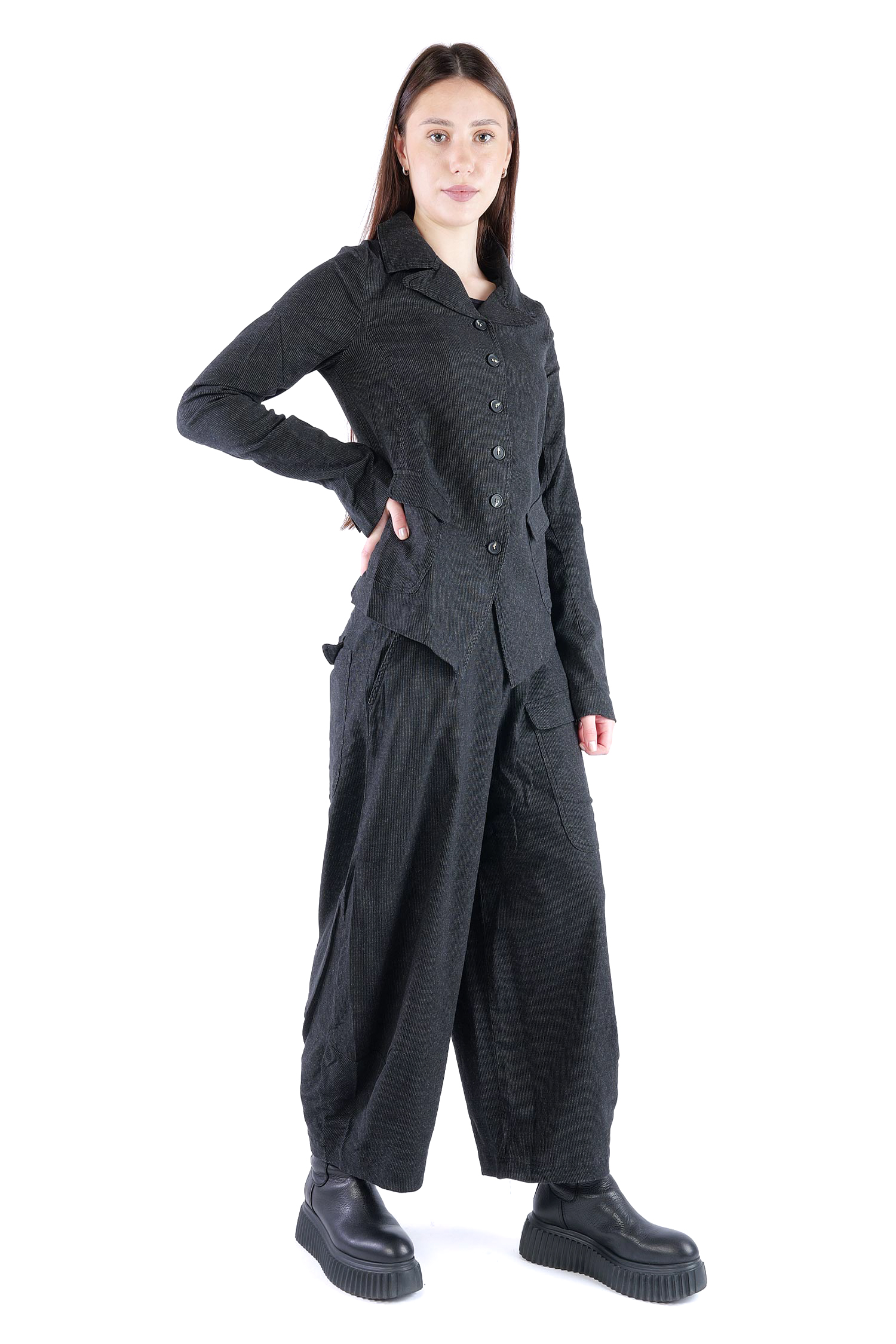 Nadelstreifen Jacke - Black stripe - 2263411101