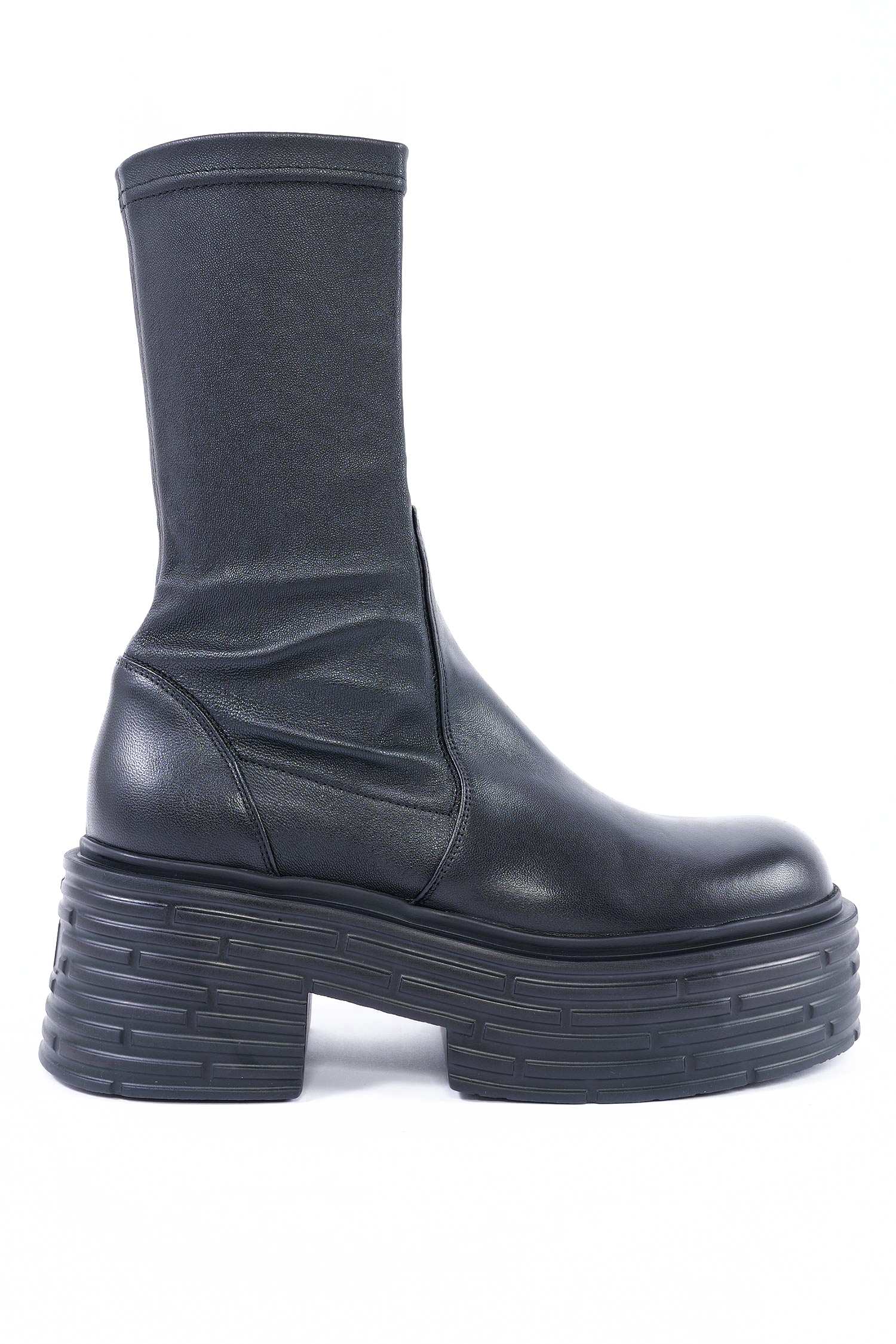 Stretch Stiefelette - Schwarz - Lignes Stretch