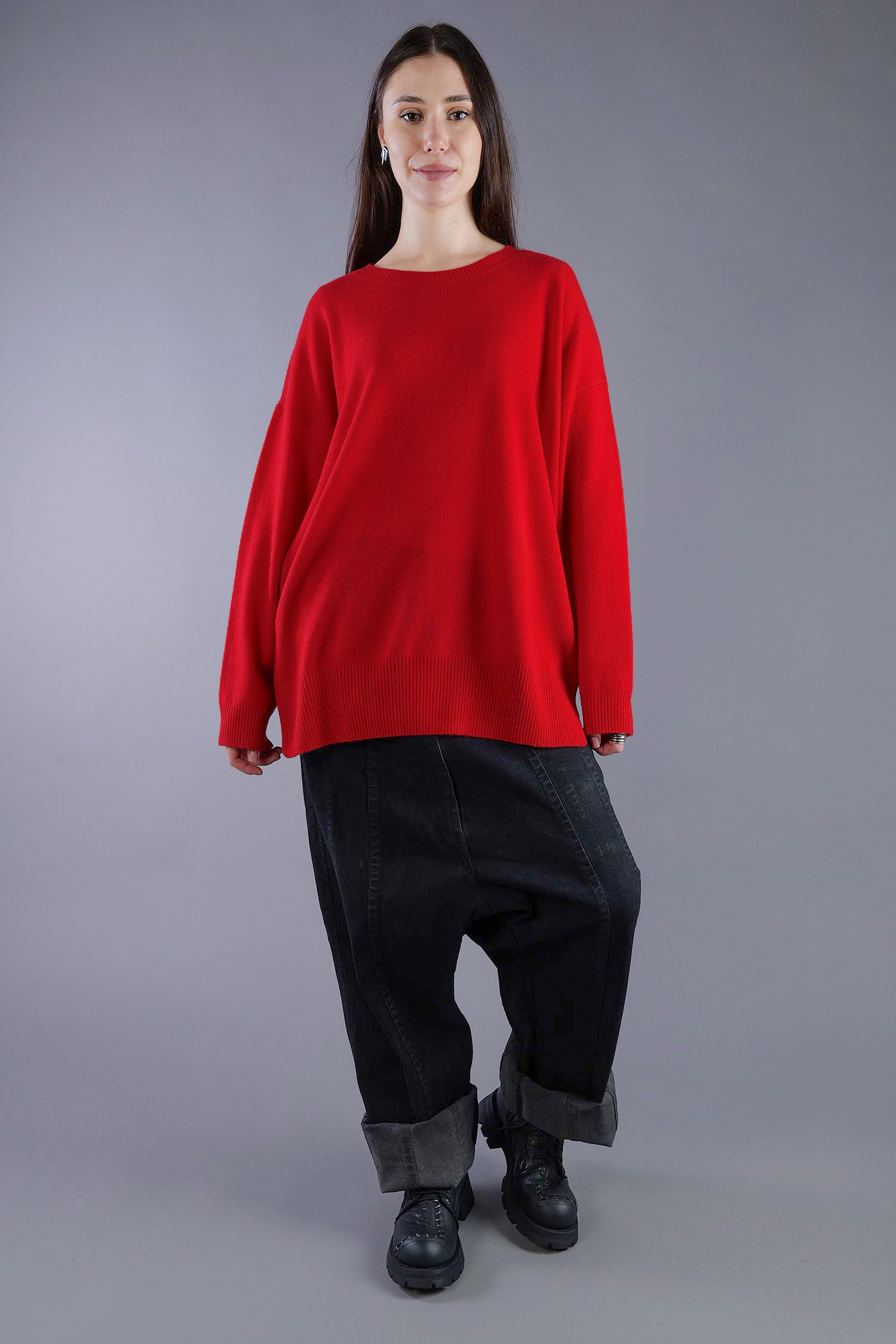 Kaschmir Pullover - Rhubarb Red - 24116A