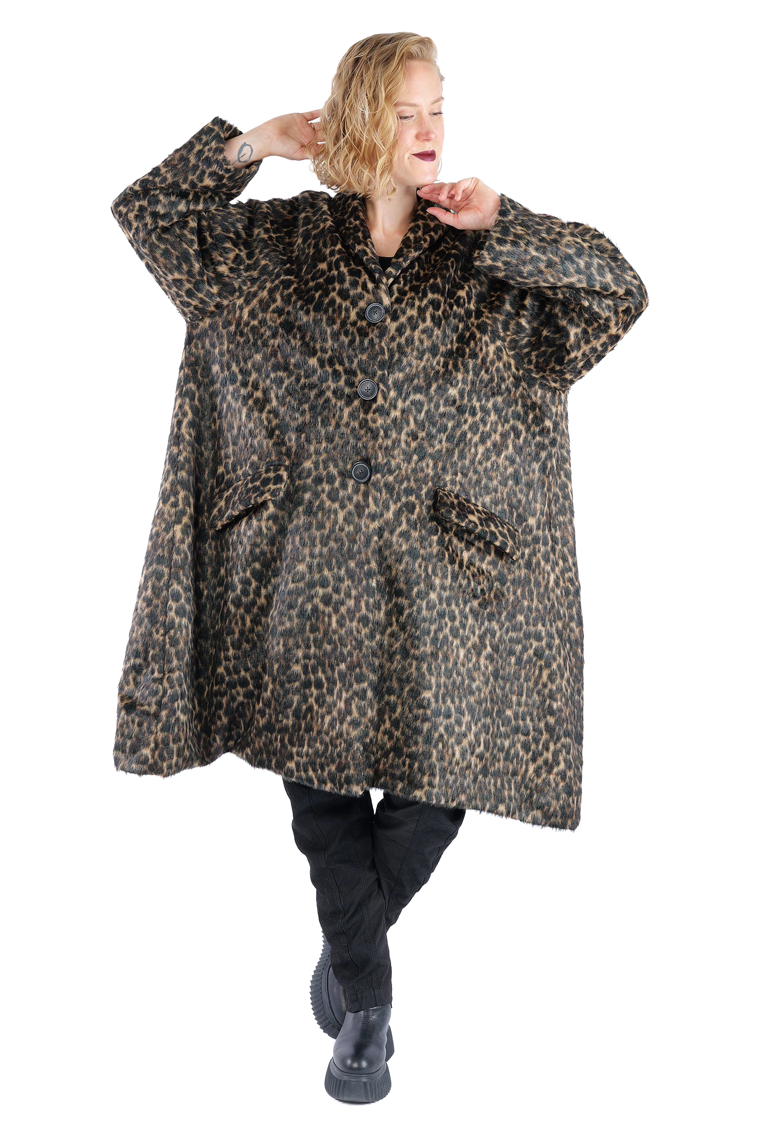 Oversize Leofell-Mantel - Leo jacquard - 2261191205