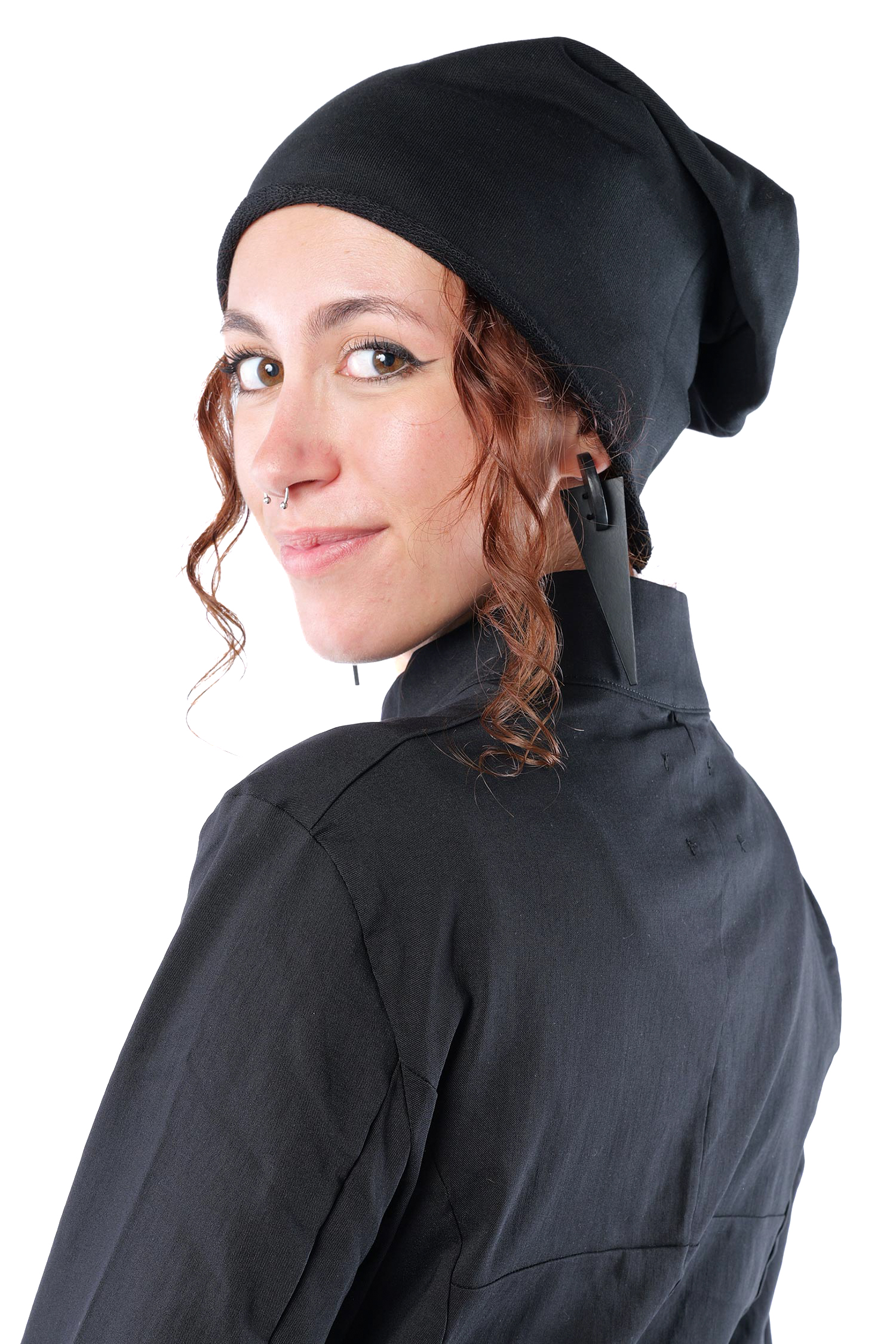 Mütze mit Patch - Schwarz - 1742