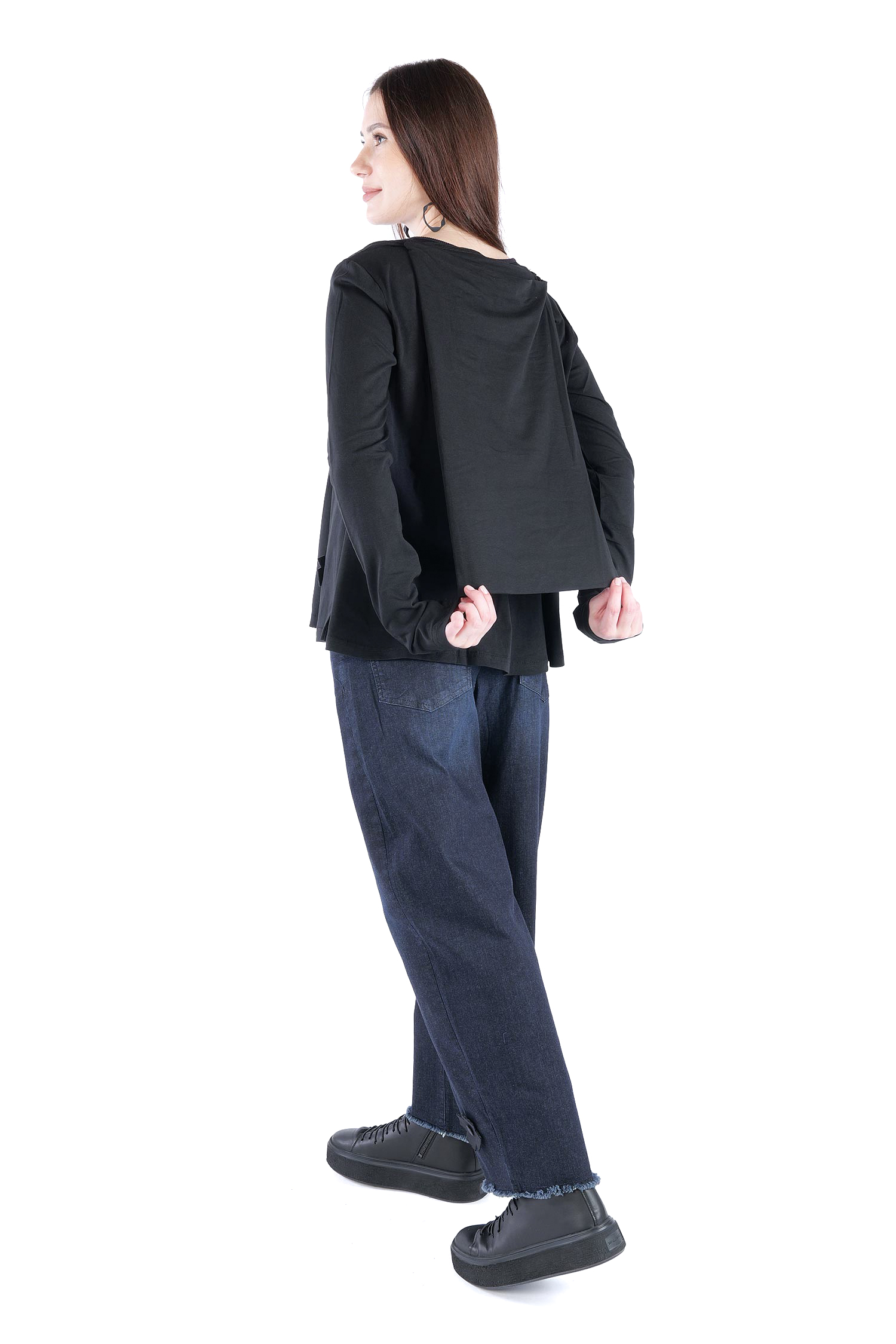 Wandelbarer Pullover - Schwarz - 5093