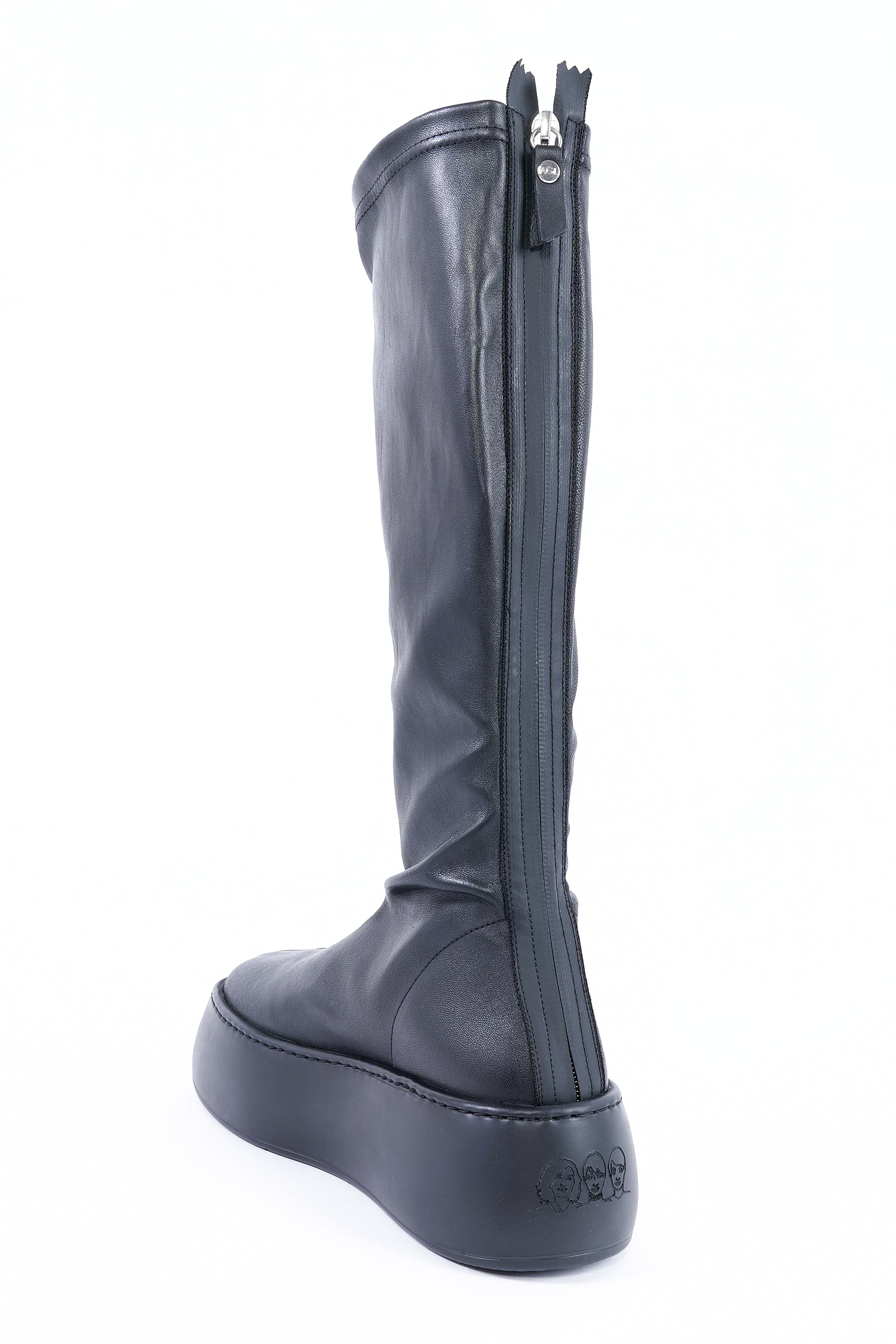 Stretchleder Boots - Schwarz - Vibe Boot