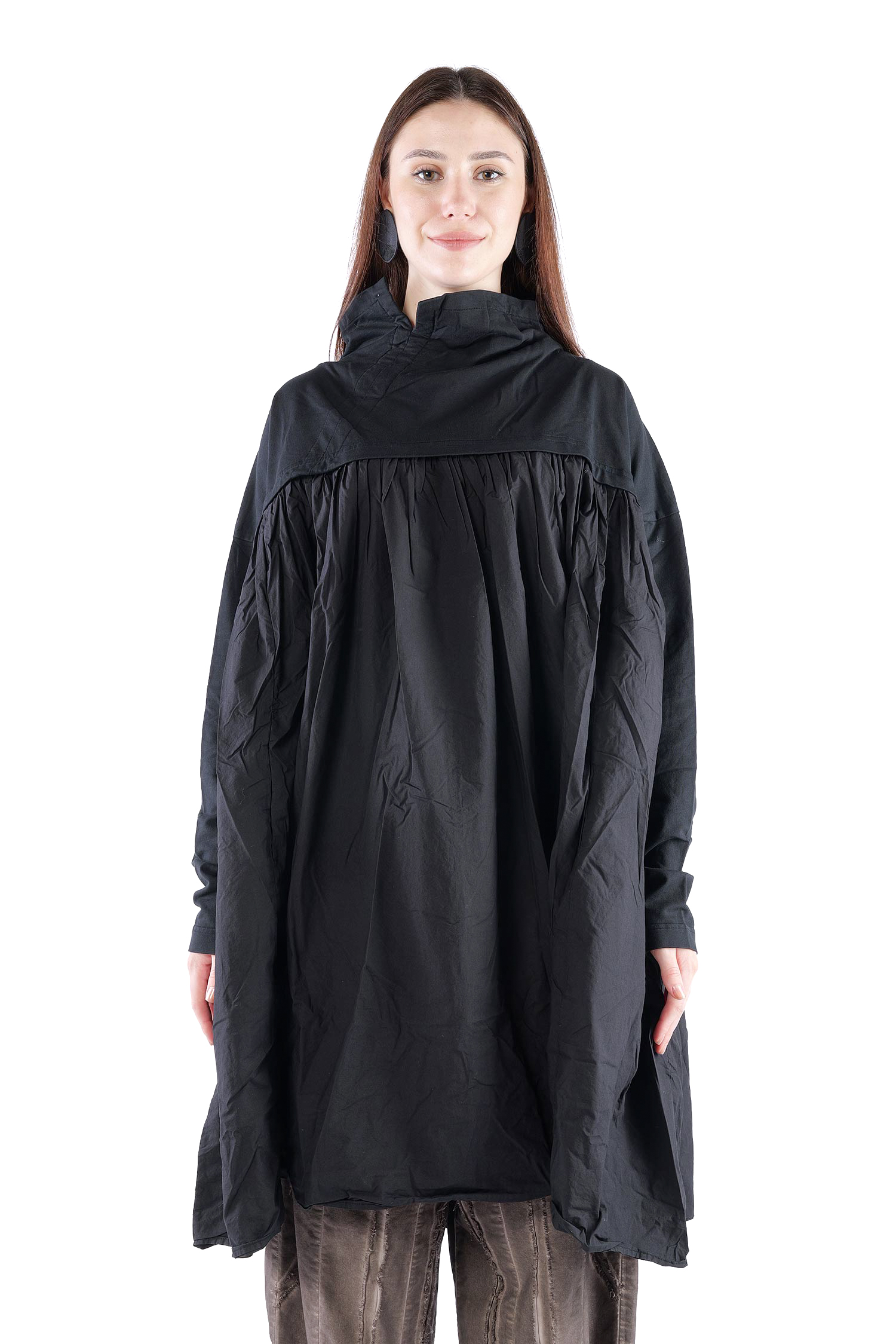 Gerüschte Tunika - Schwarz - 2262280906