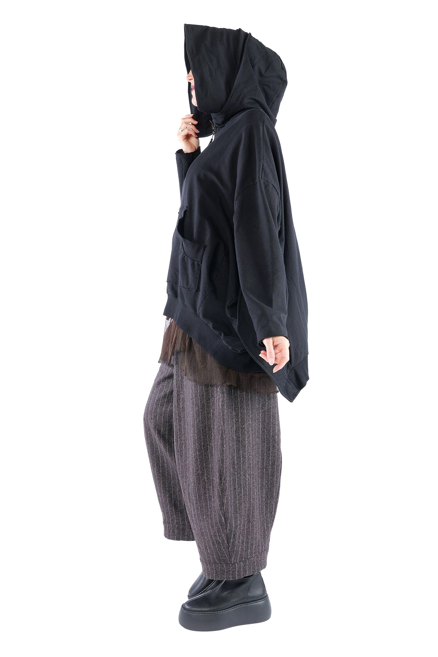 Oversize Sweatjacke - Schwarz - 2263251102