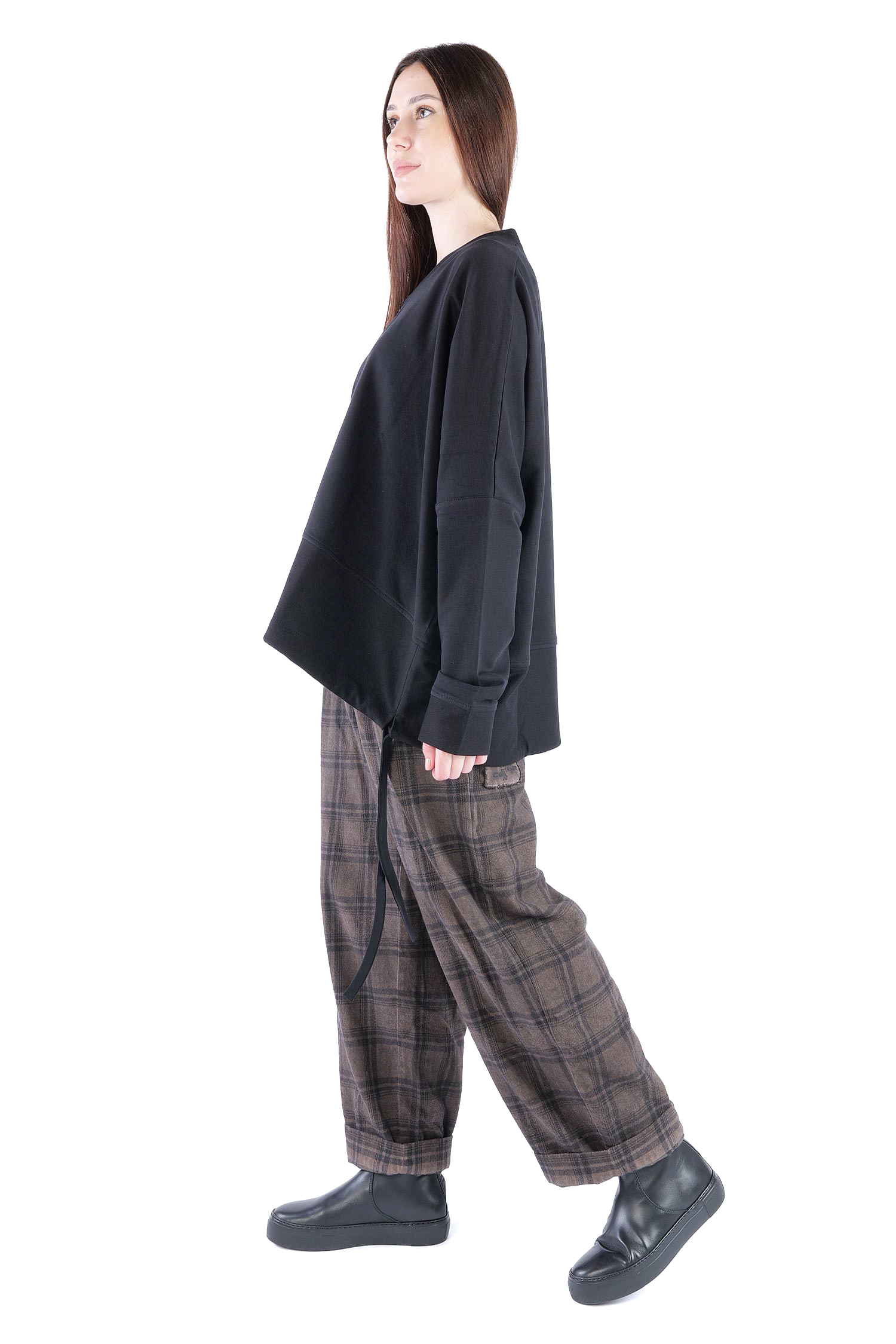 Oversize Sweatpullover - Schwarz - 26.2-KHF116