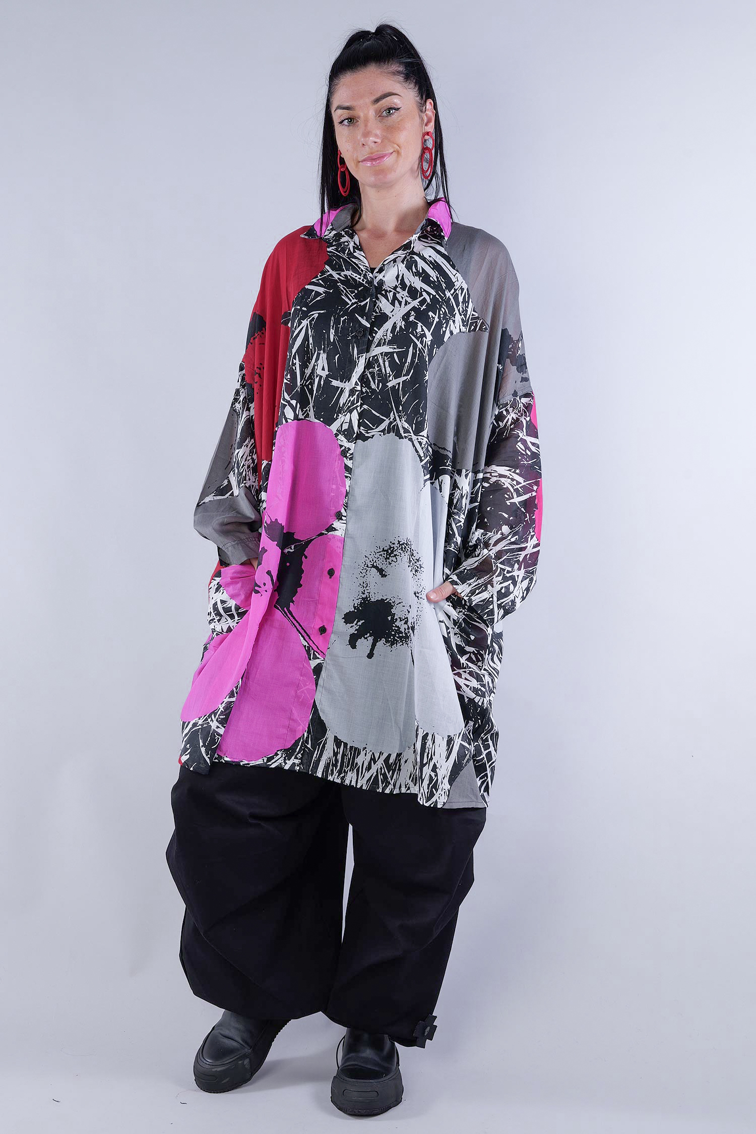 Oversize Bluse - Colorful - 2253600902