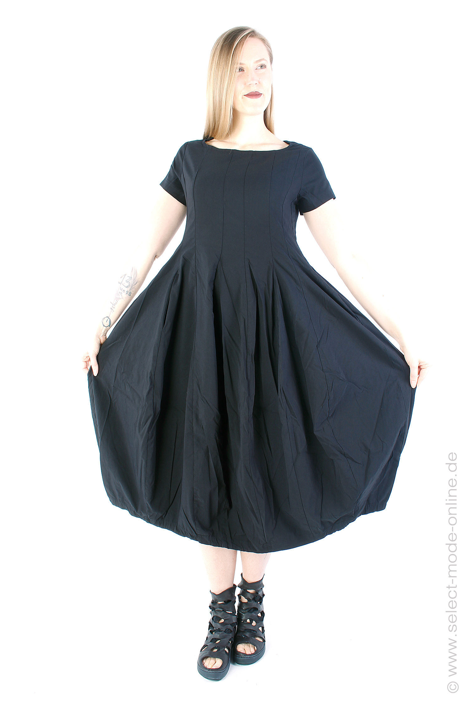 Tulip stretch dress - Black - 1243440929