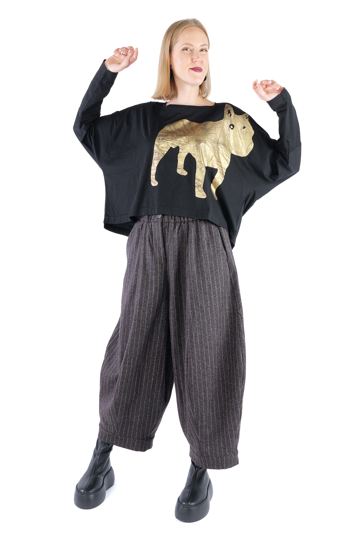 Oversize Pullover - Black print - 2261300504
