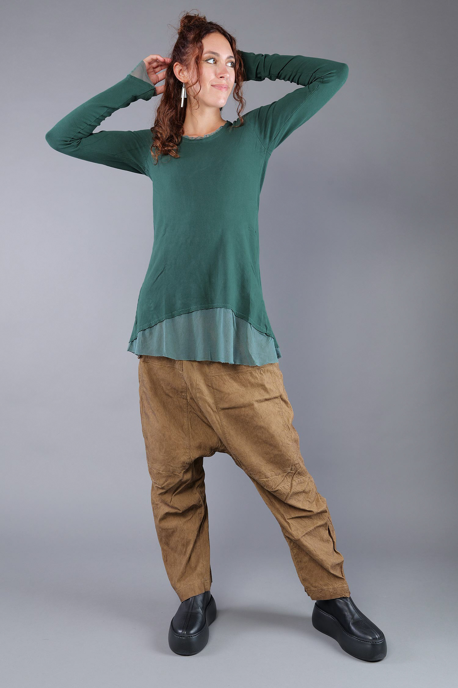 Longsleeve mit Tüll - Forest - 2263510501